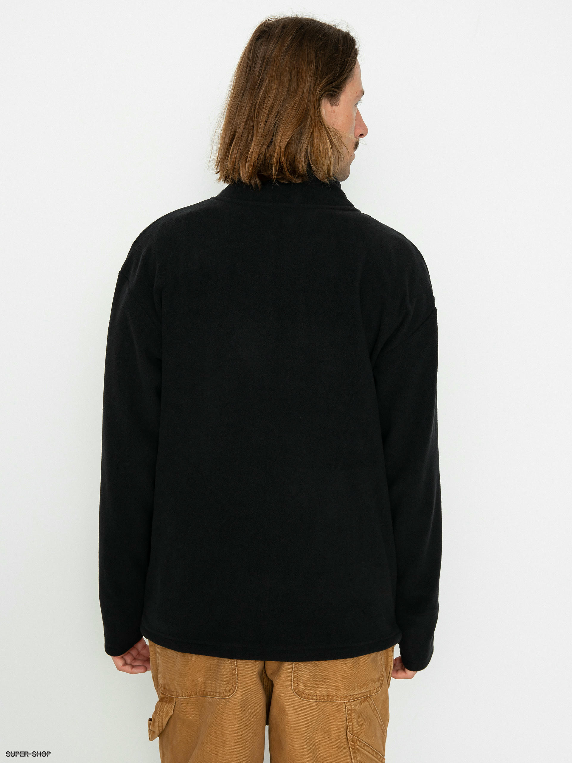 Mens Volcom Polar Mock 1/2 Zip Active sweatshirt (black)