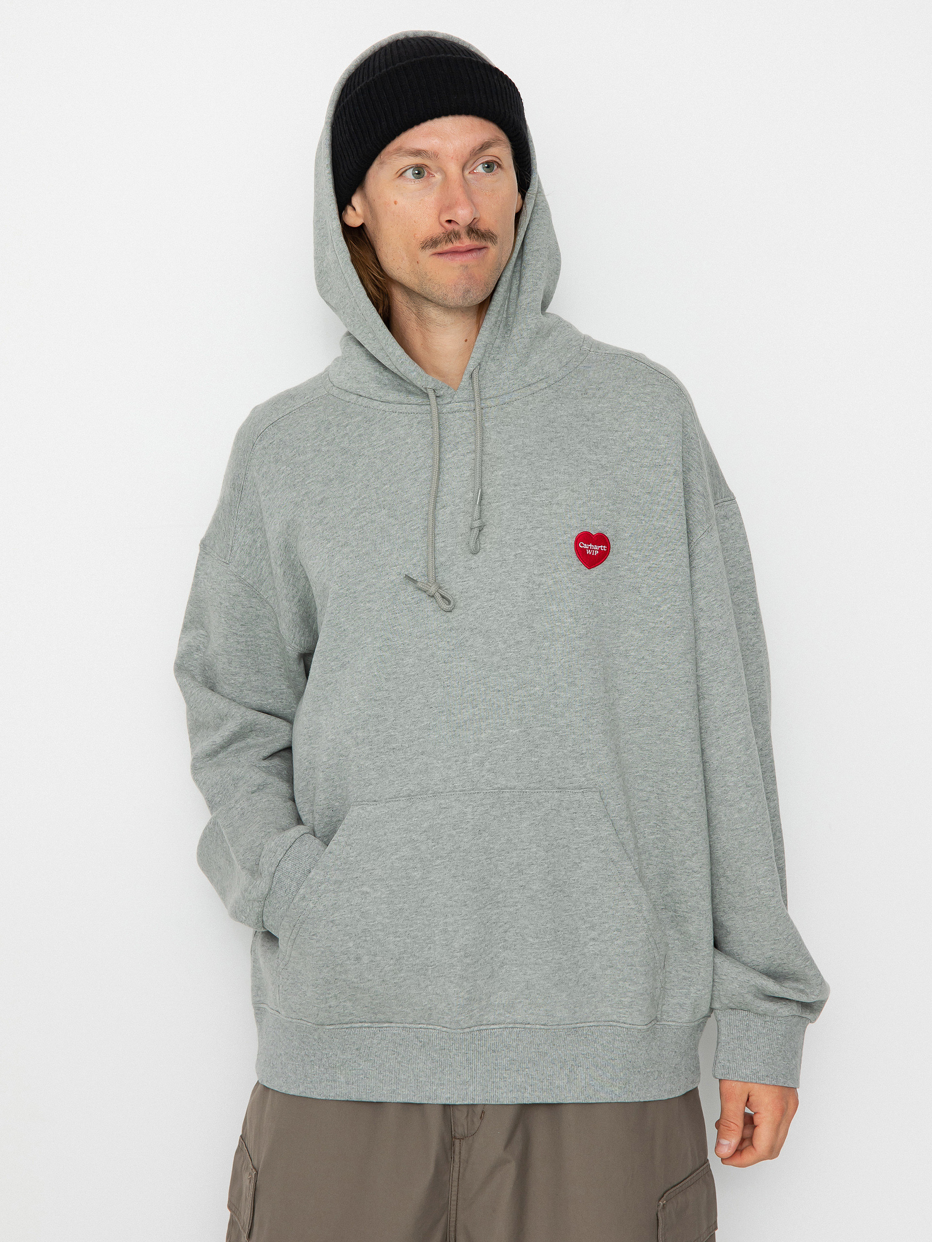 Carhartt WIP Heart Patch HD Hoodie - grey (grey heather)