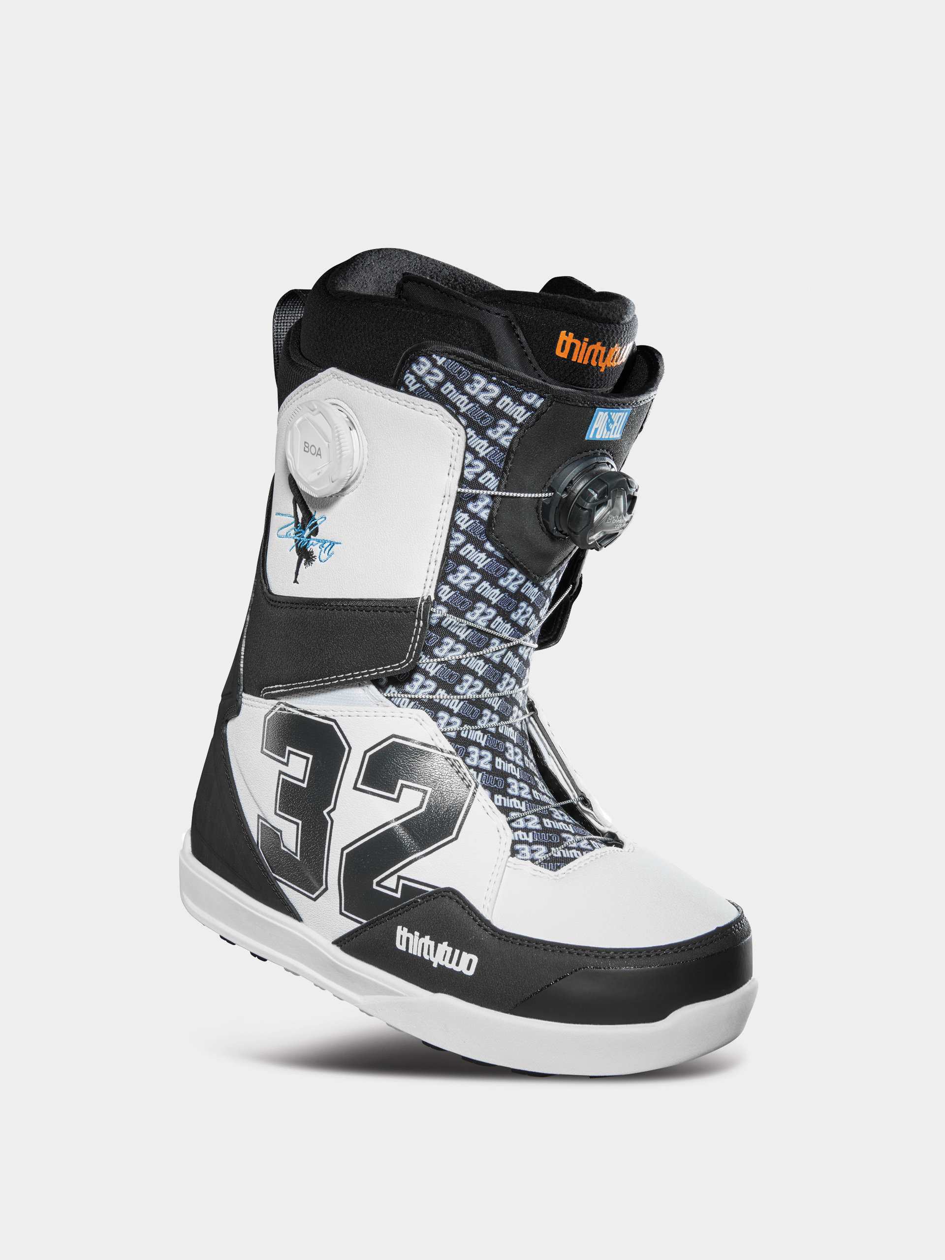 Mens ThirtyTwo Lashed Double Boa Powell Snowboard boots (white/black)