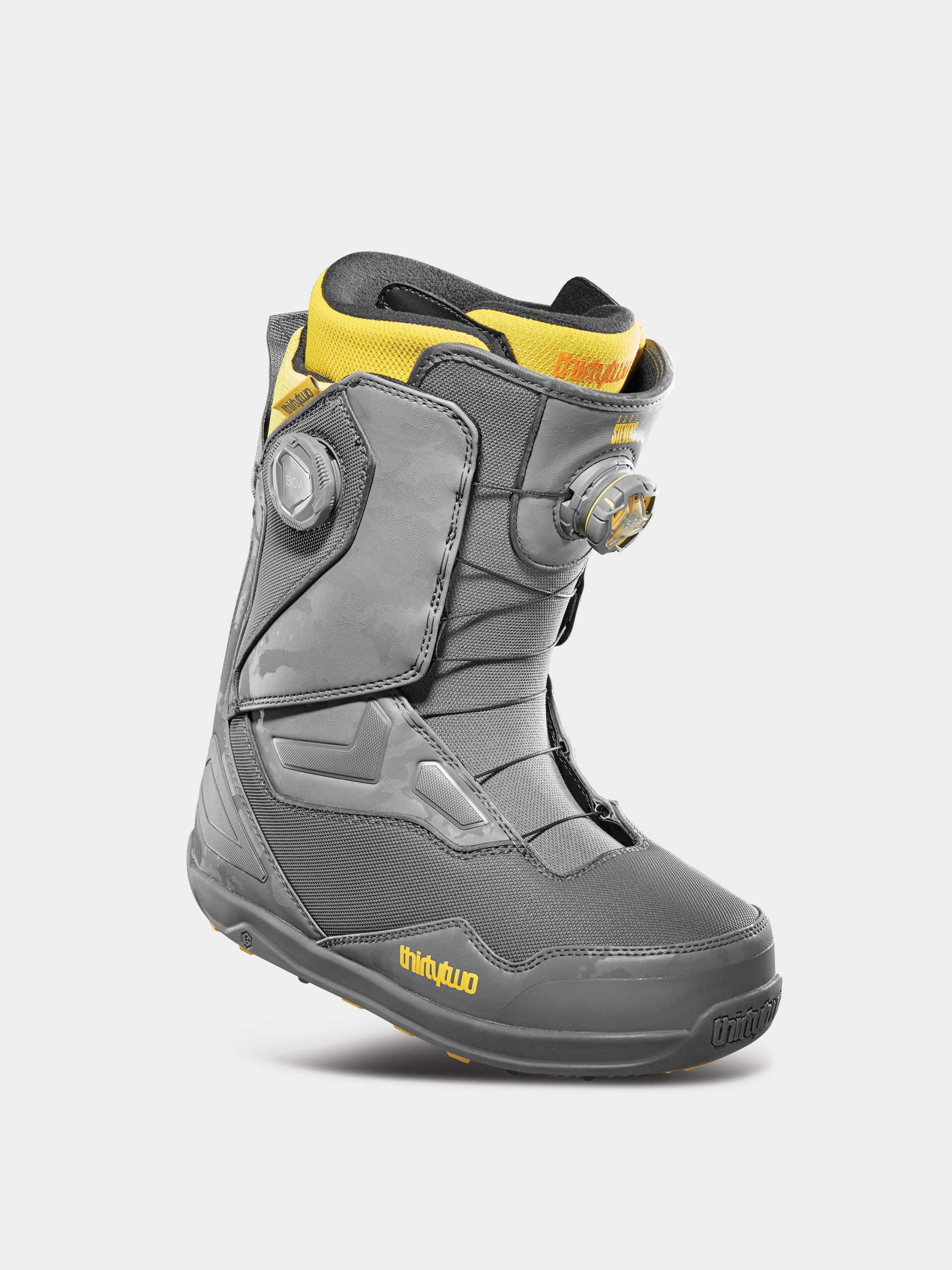 Mens ThirtyTwo Tm 2 Double Boa Stevens Snowboard boots (grey/yellow)