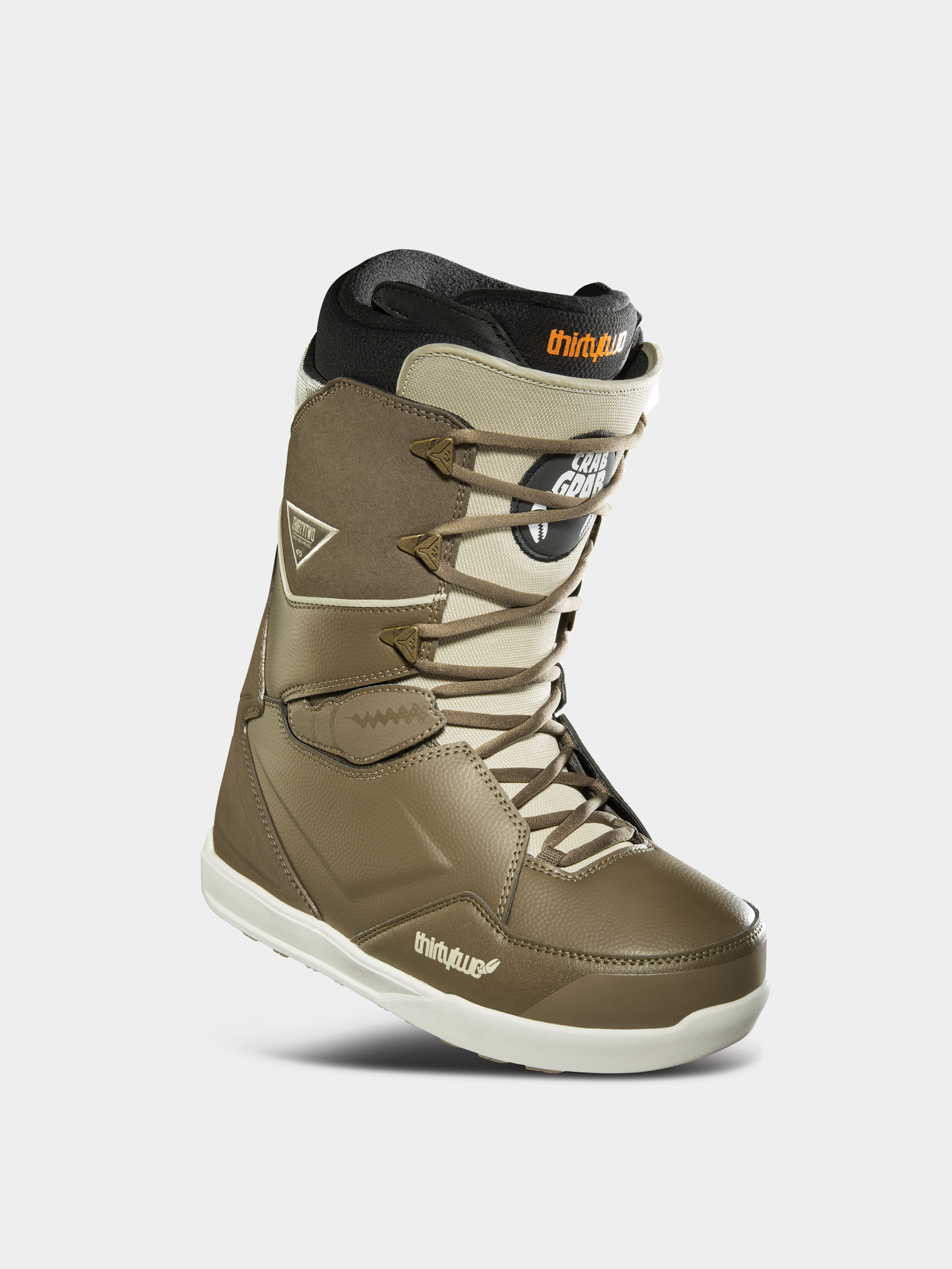 Mens ThirtyTwo Lashed X Crab Grab Snowboard boots (brown/tan)