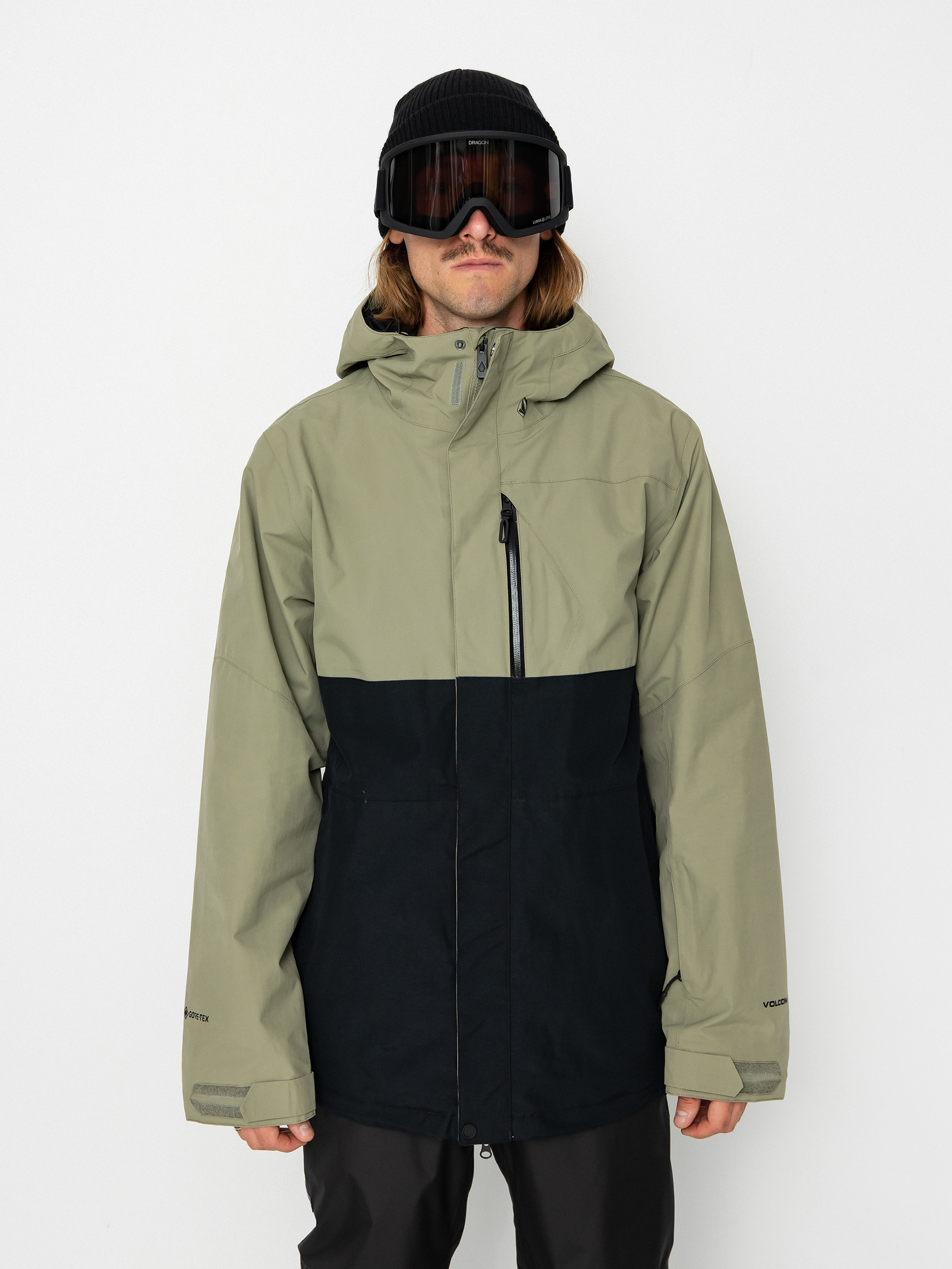 Herren Volcom L Gore Tex Snowboardjacke (light military)