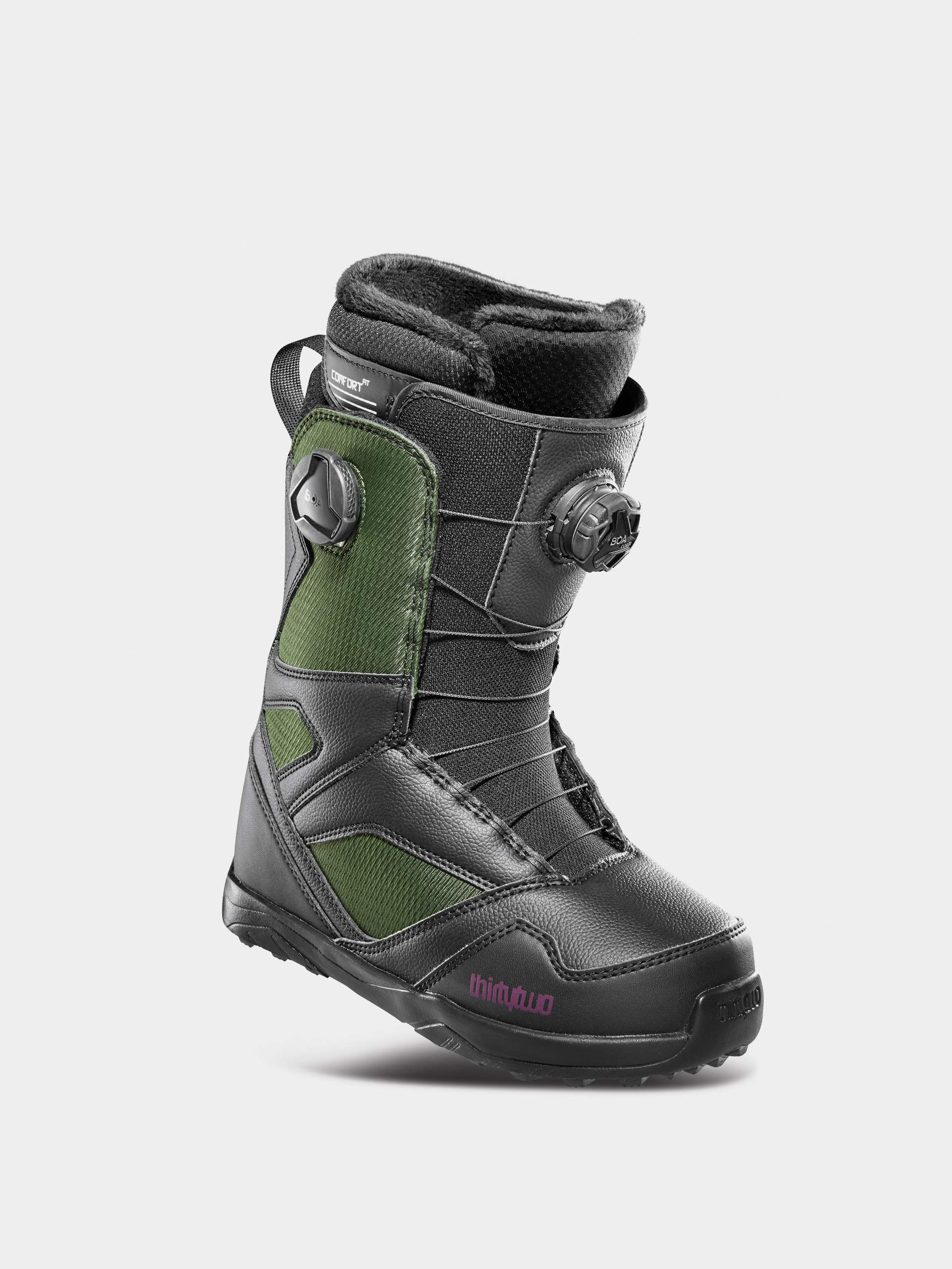 Womens ThirtyTwo Stw Double Boa Snowboard boots (black/green)