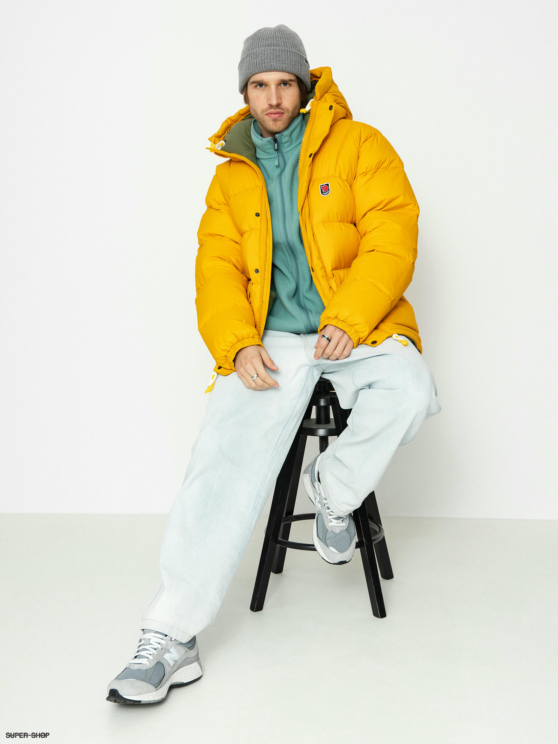 Puffer jacket mustard yellow best sale