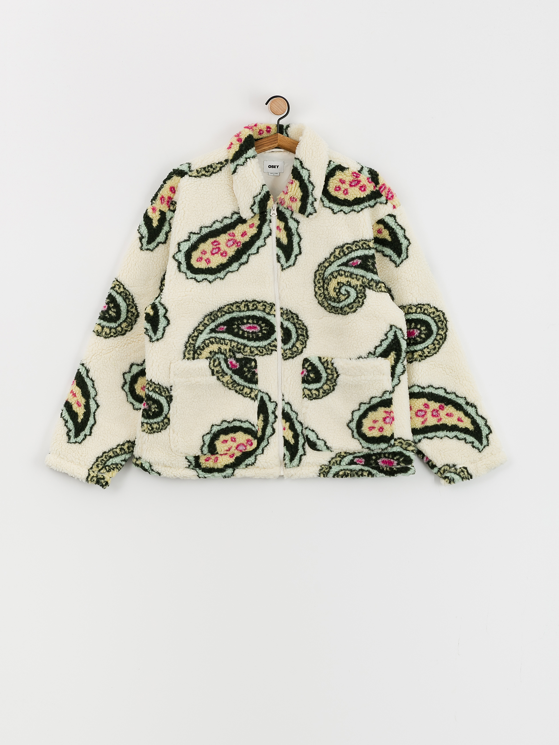 OBEY Paisley Sherpa Jacket (unbleached multi)