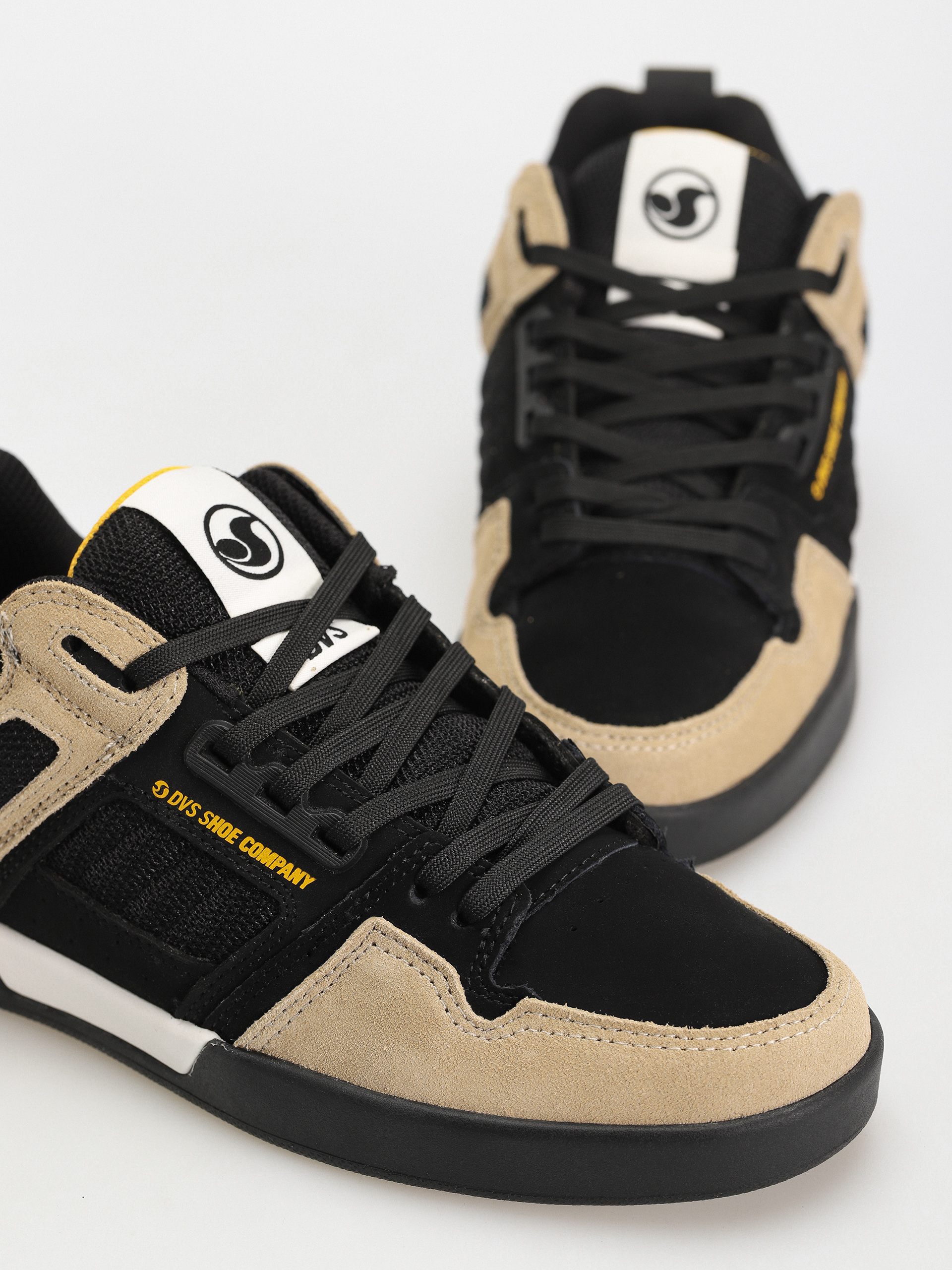 DVS Comanche 2.0+ Shoes (black tan yellow suede)
