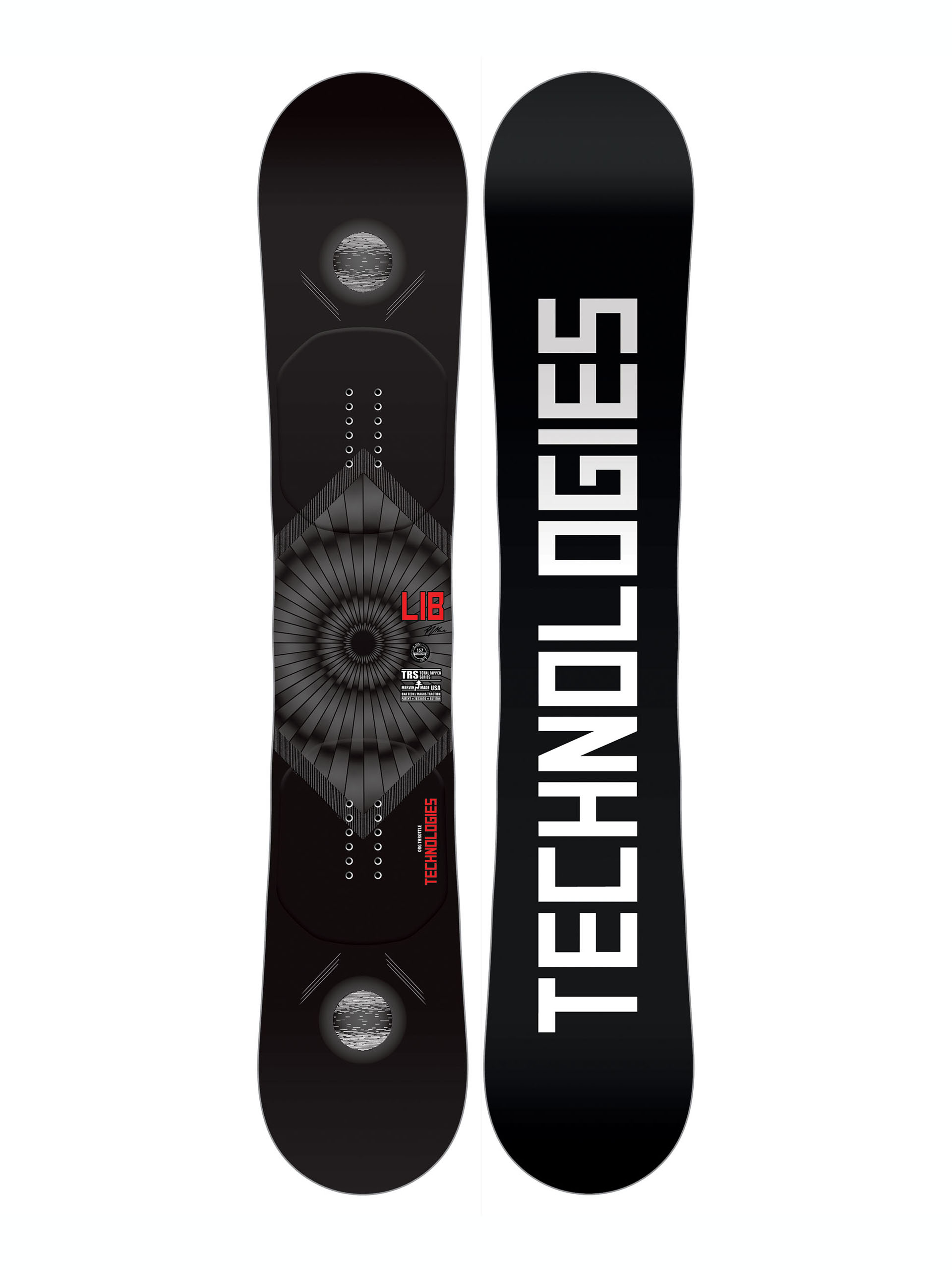 Herren Lib Tech Trs Snowboard (black/white)