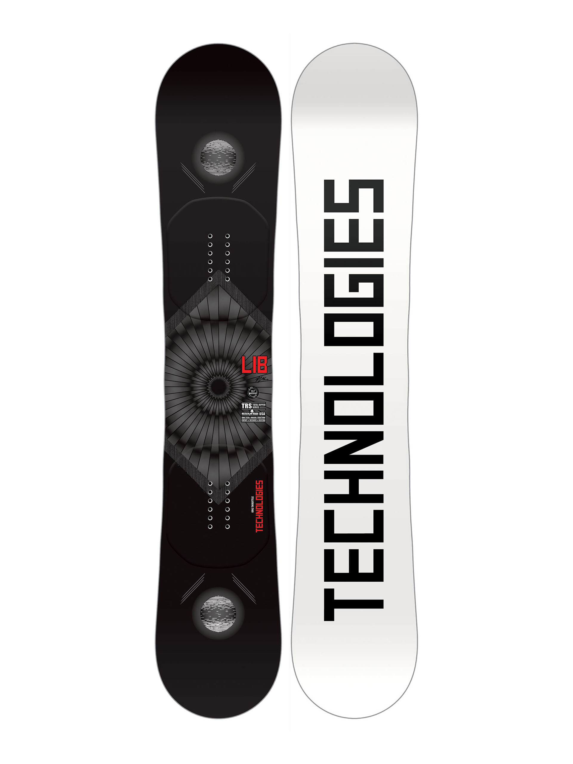 Herren Lib Tech Trs Snowboard (white/black)