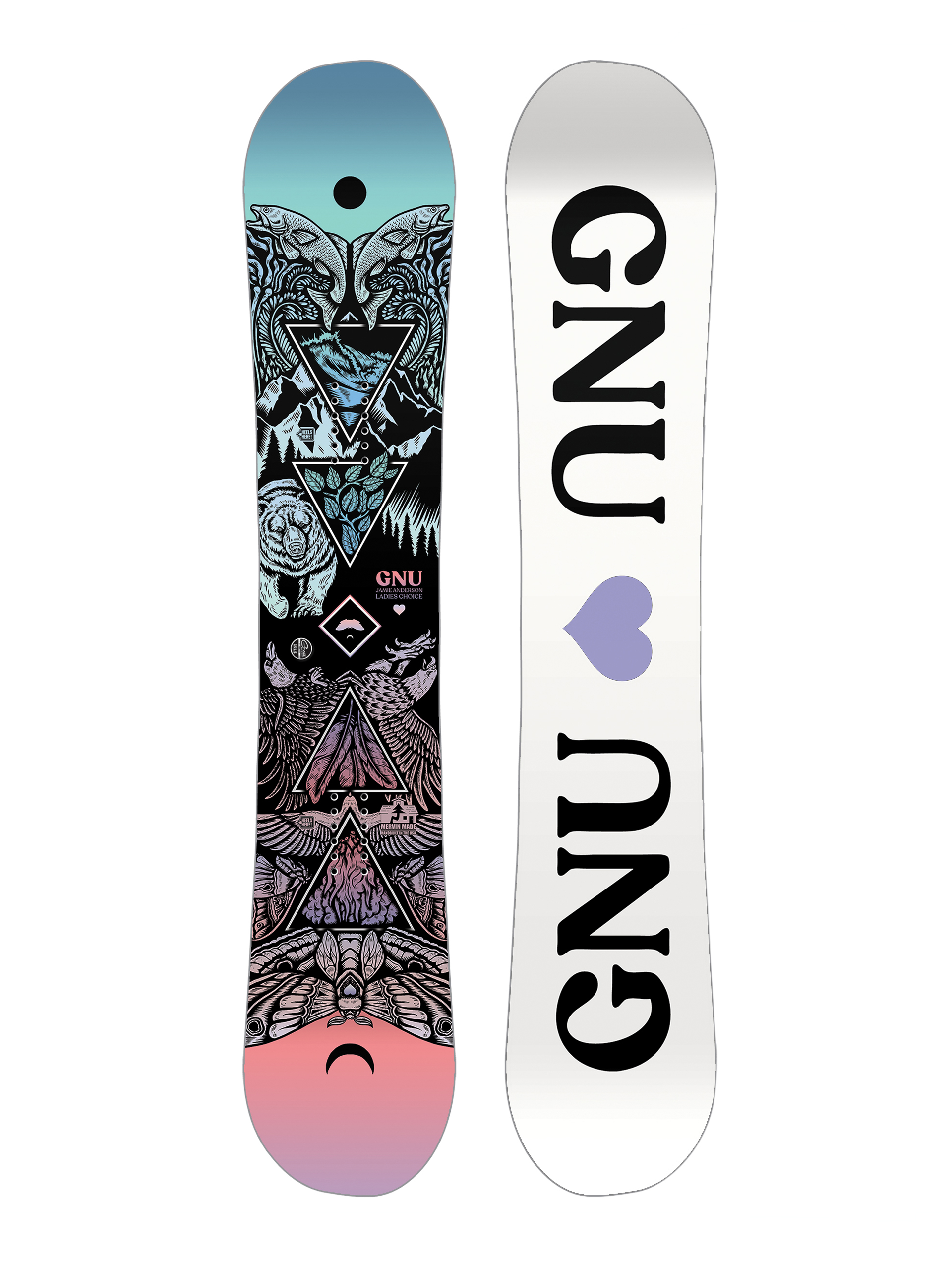 Damen Gnu Ladies Choice Snowboard (white/black)