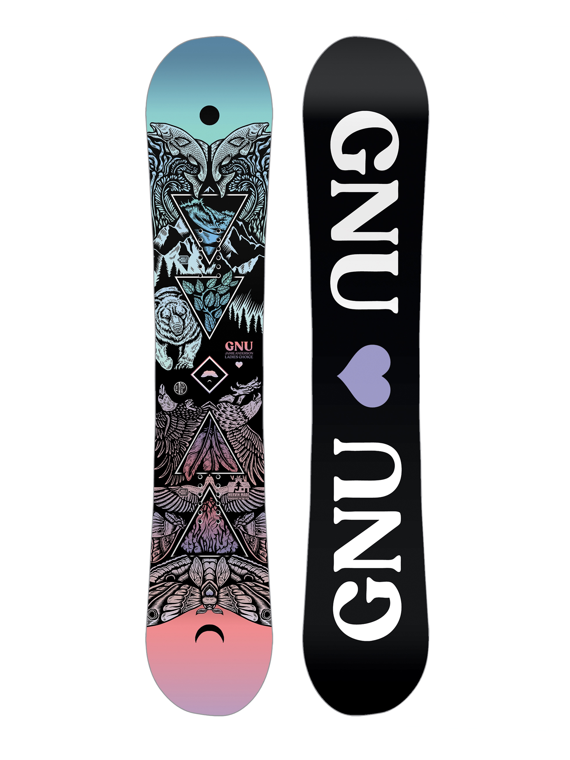 Womens Gnu Ladies Choice Snowboard (black/white)