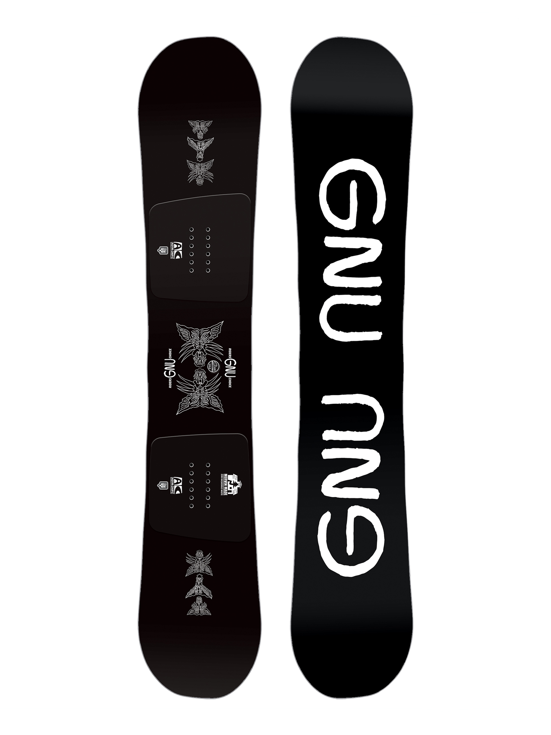 Mens Gnu Riders Choice Snowboard (black/white)