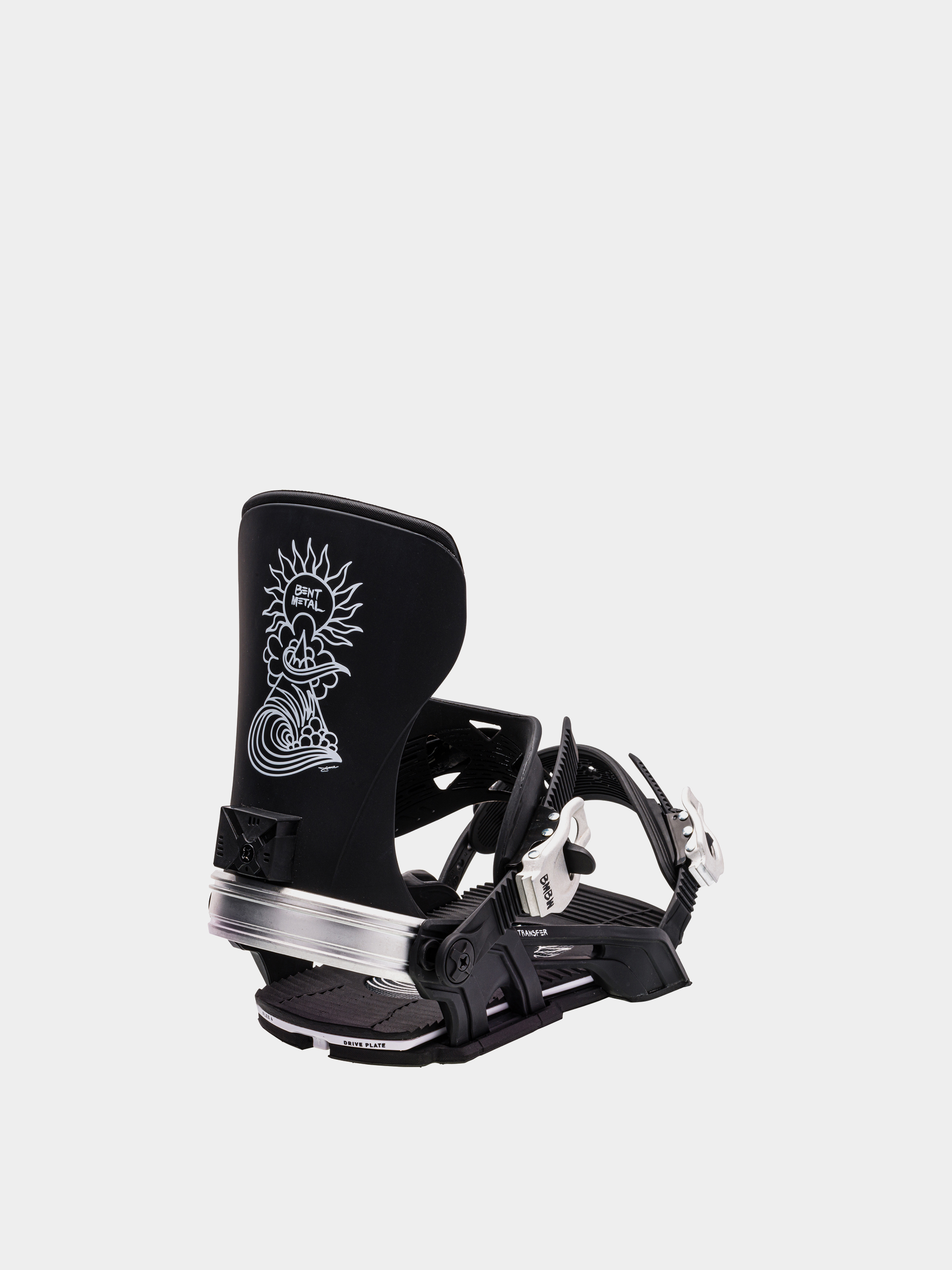 Mens Bent Metal Transfer Snowboard bindings (black/silver)