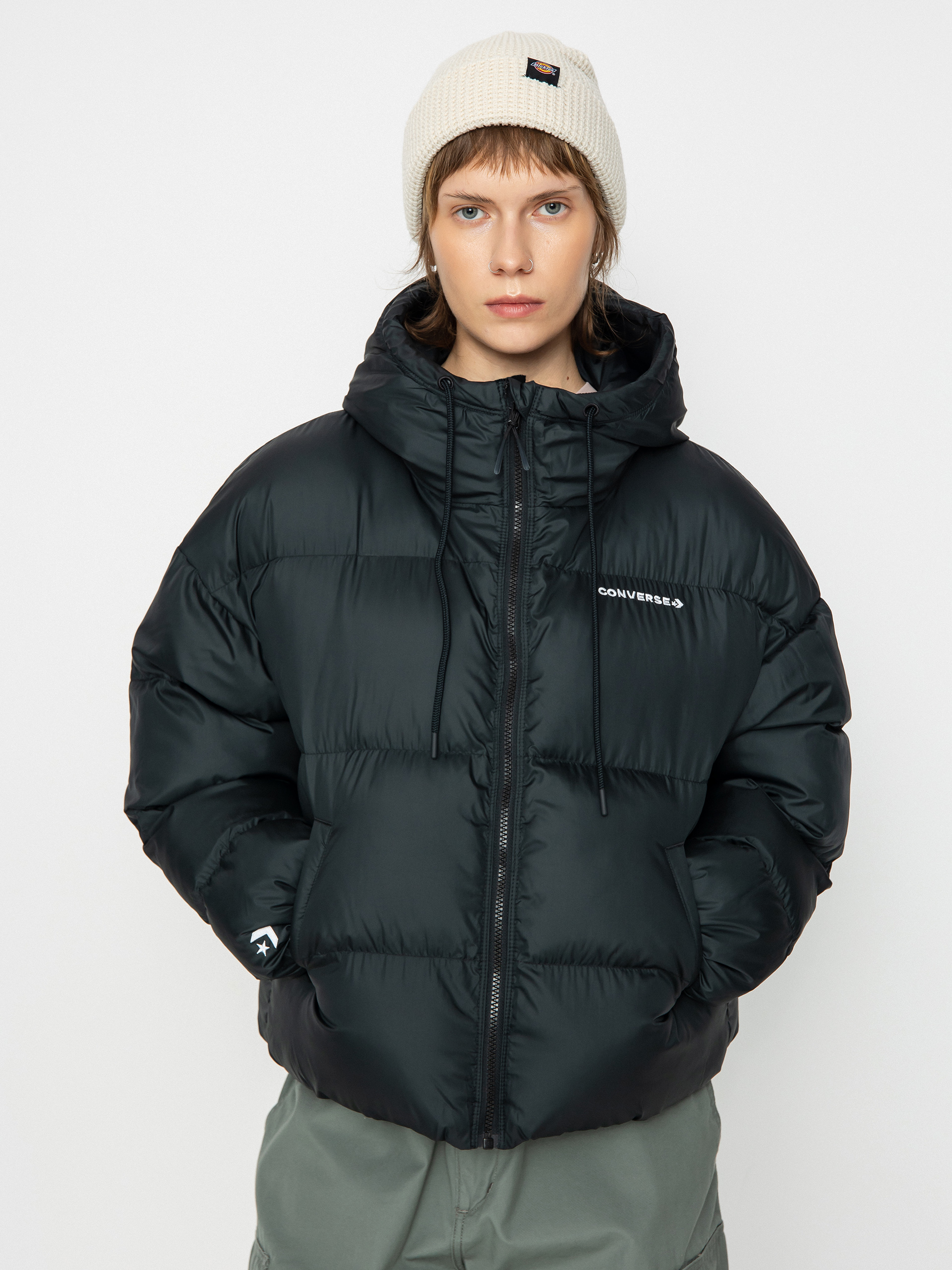 Converse Synthetic Short Puffer Jacket Wmn (black)