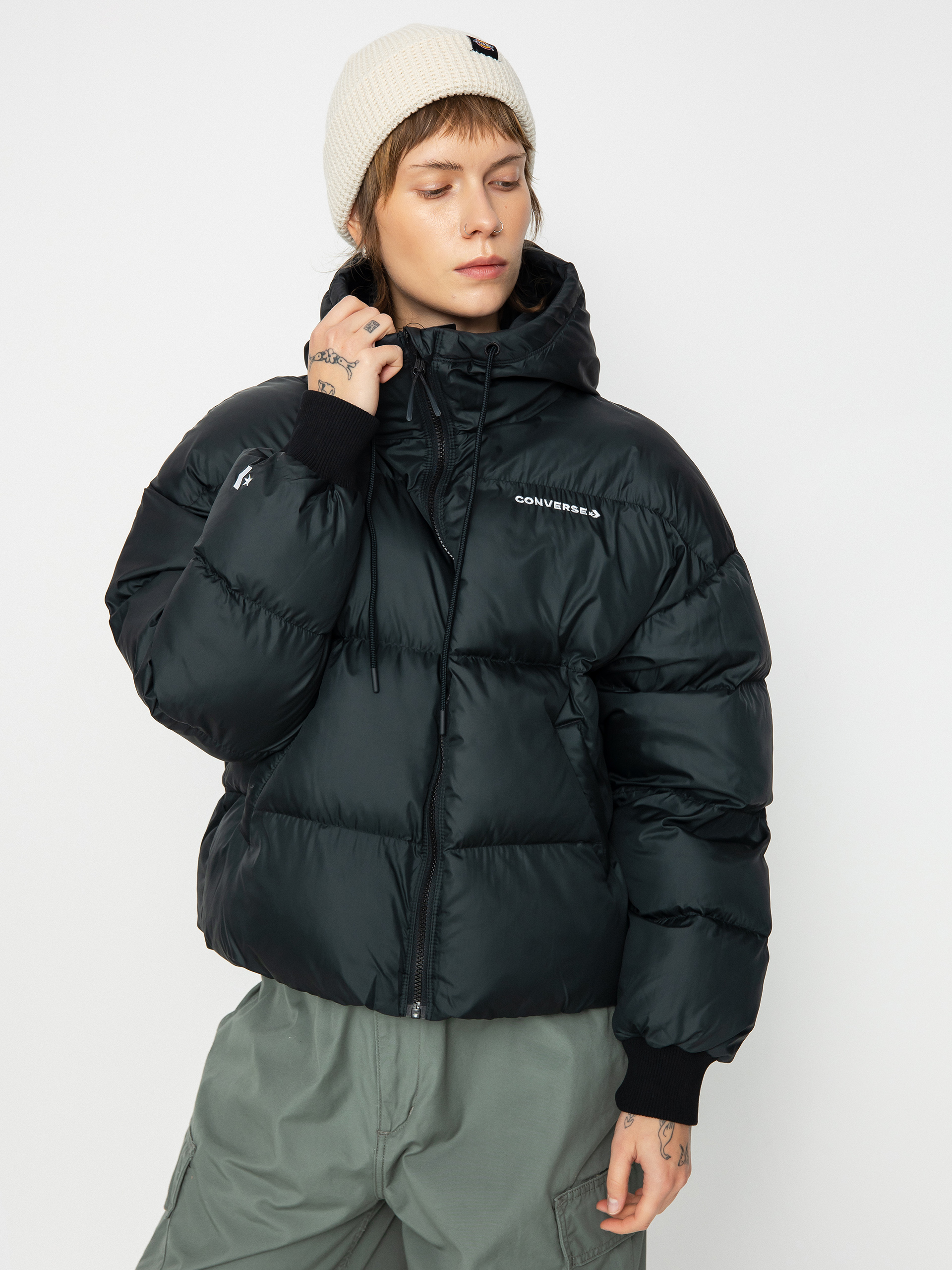 Converse Synthetic Short Puffer Jacket Wmn (black)