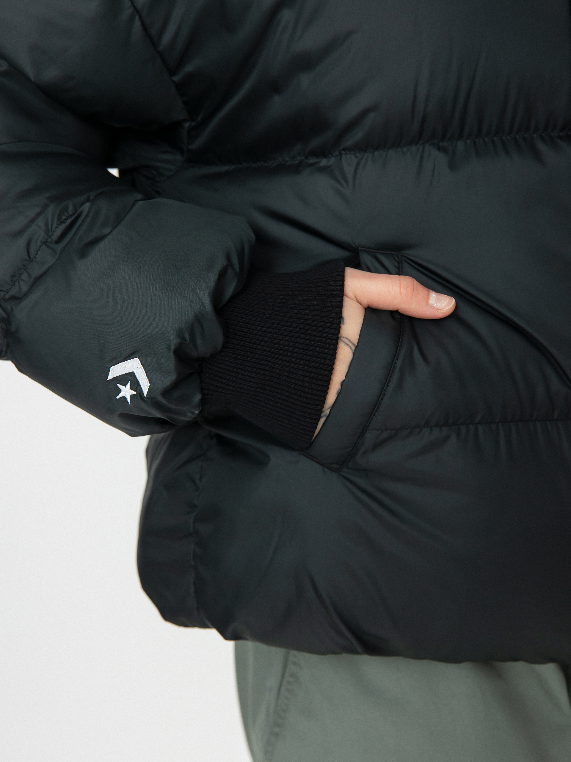 Converse Synthetic Short Puffer Jacket Wmn (black)