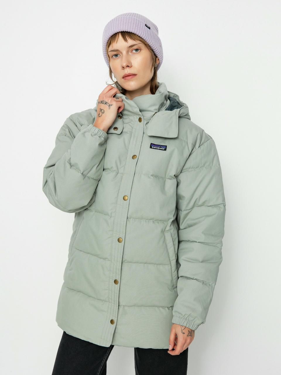 Patagonia Cotton Down Parka Jacke Wmn (sleet green)