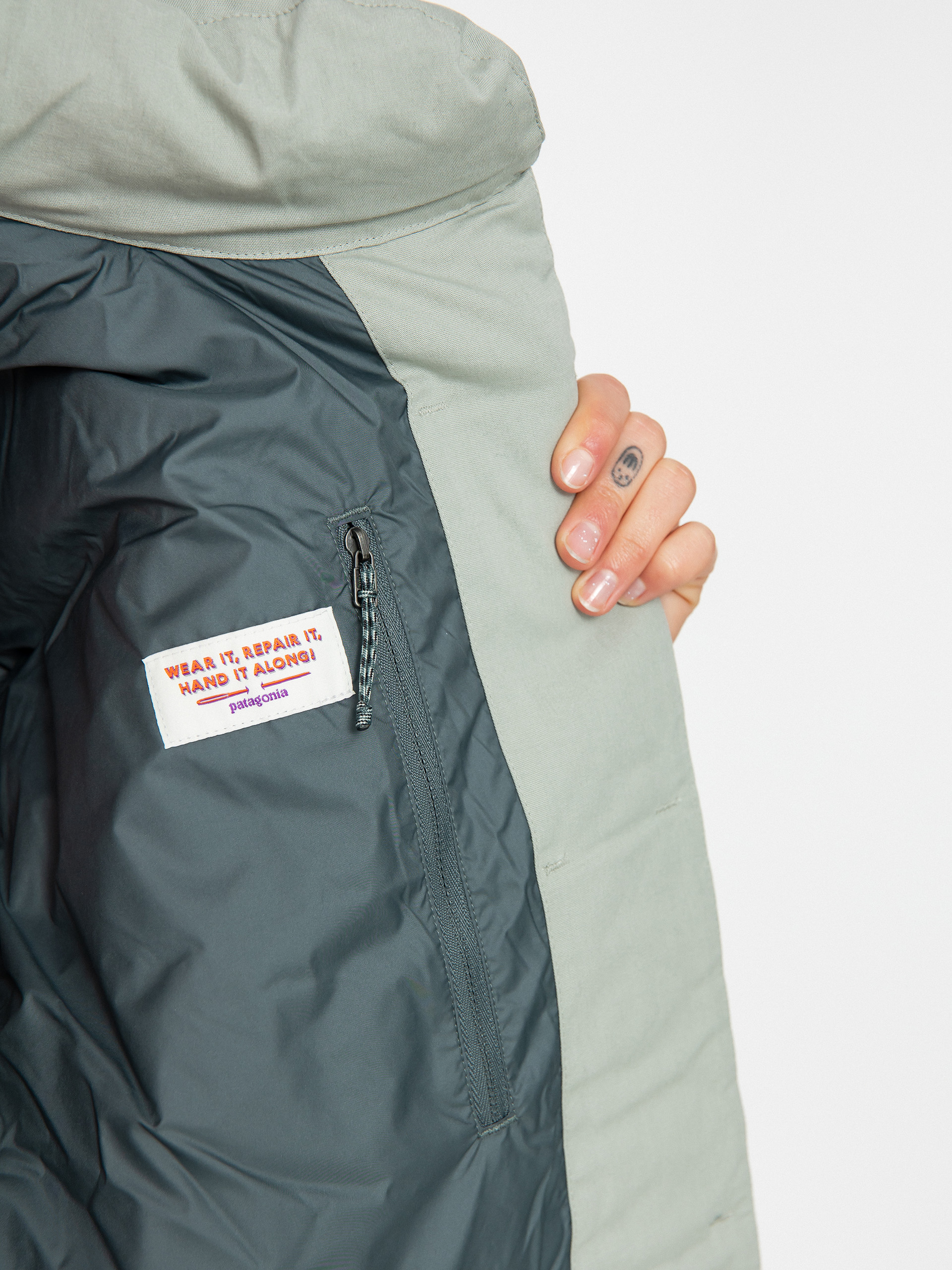 Patagonia Cotton Down Parka Jacke Wmn (sleet green)