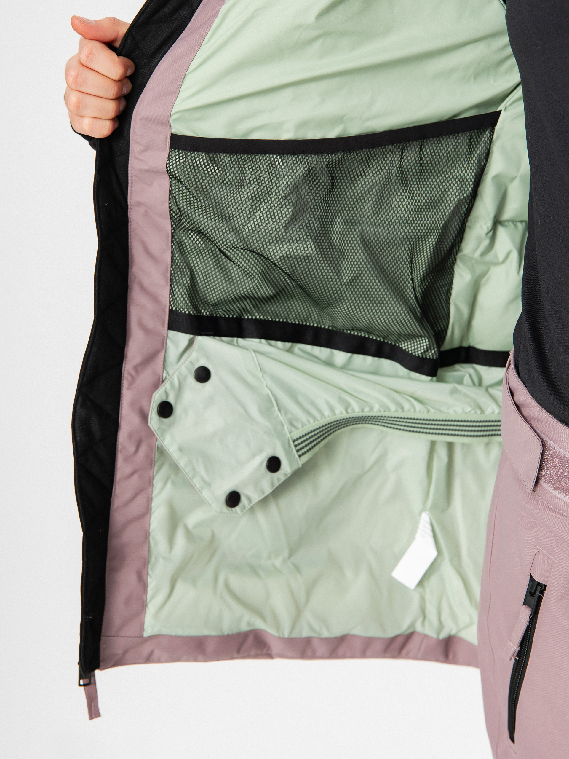 Womens The North Face Pallie Snowboard jacket (fawn grey/tnf black)