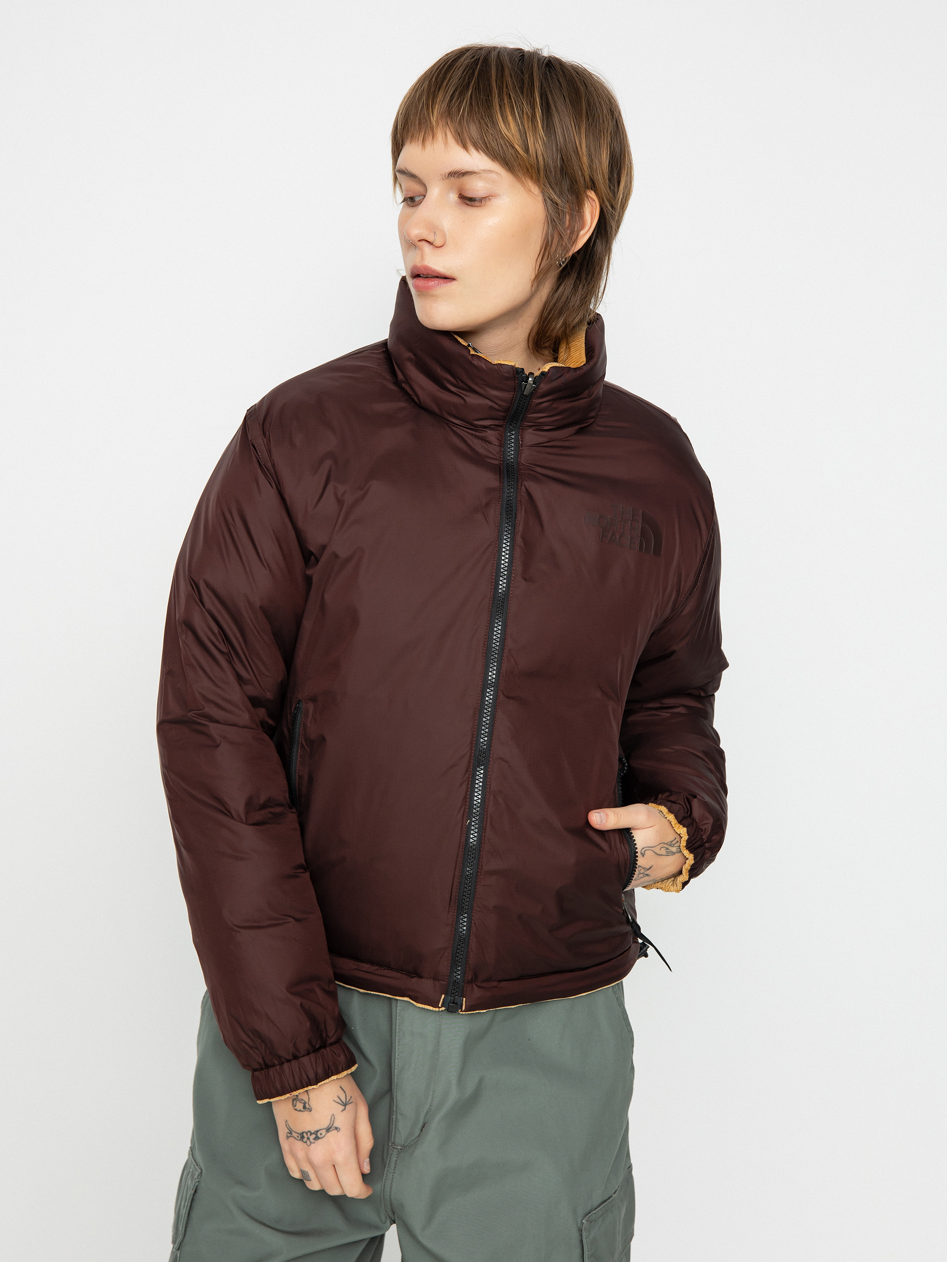 The North Face 92 Reversible Nuptse Jacke Wmn (almond butter/coalbrown)