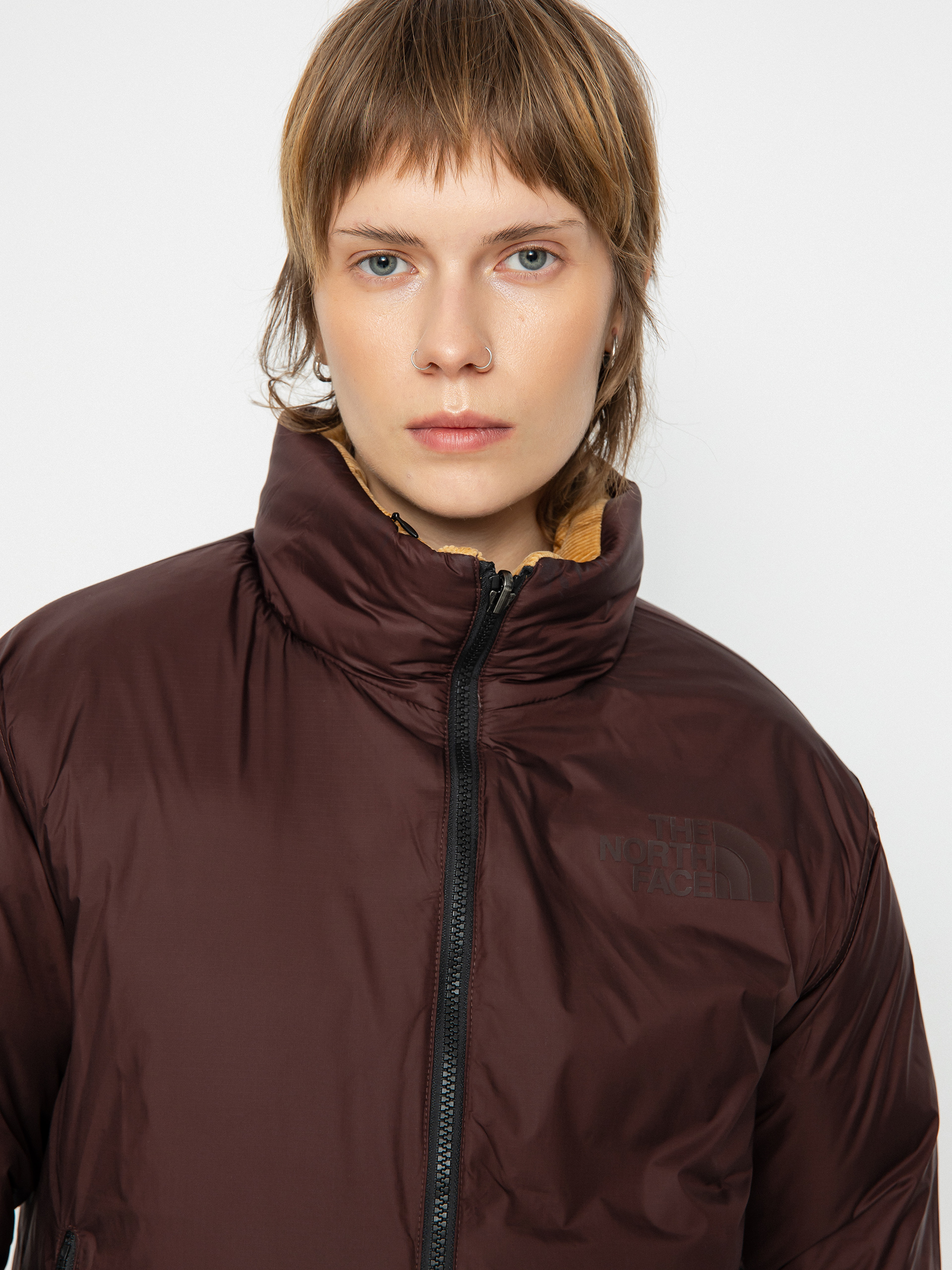 The North Face 92 Reversible Nuptse Jacke Wmn (almond butter/coalbrown)