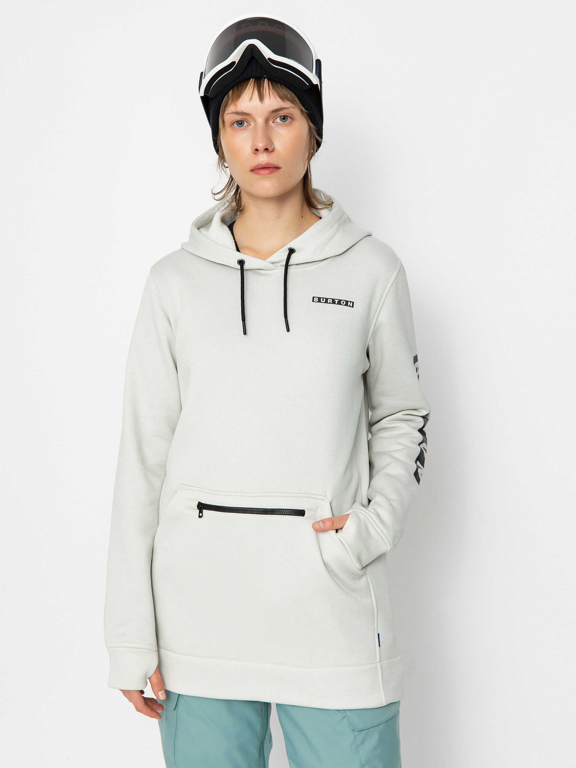 Burton Oak Long HD Hoodie Wmn (stout white heather)