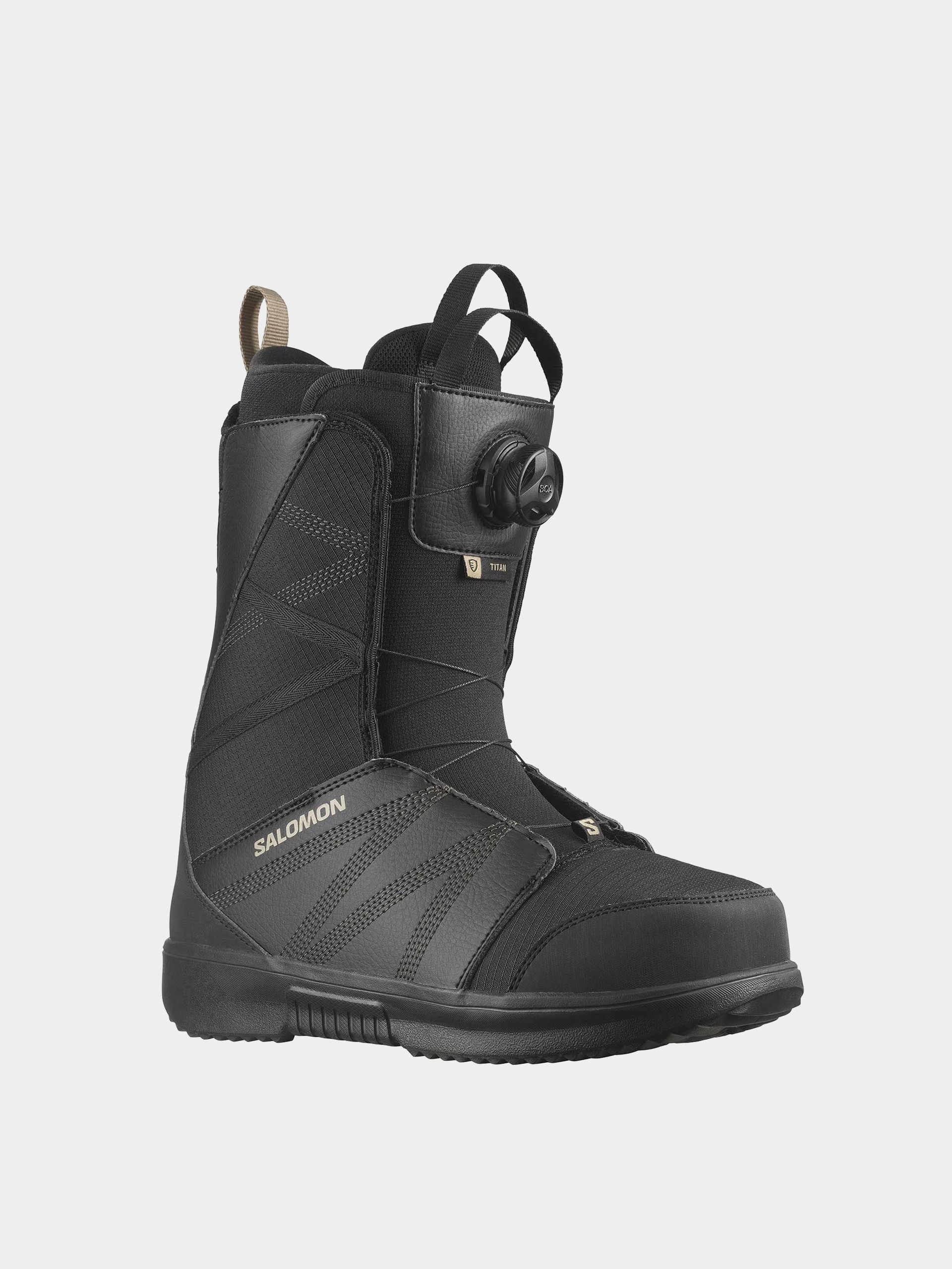 Herren Salomon Titan Boa Snowboardschuhe (black/black/roasted cashew)