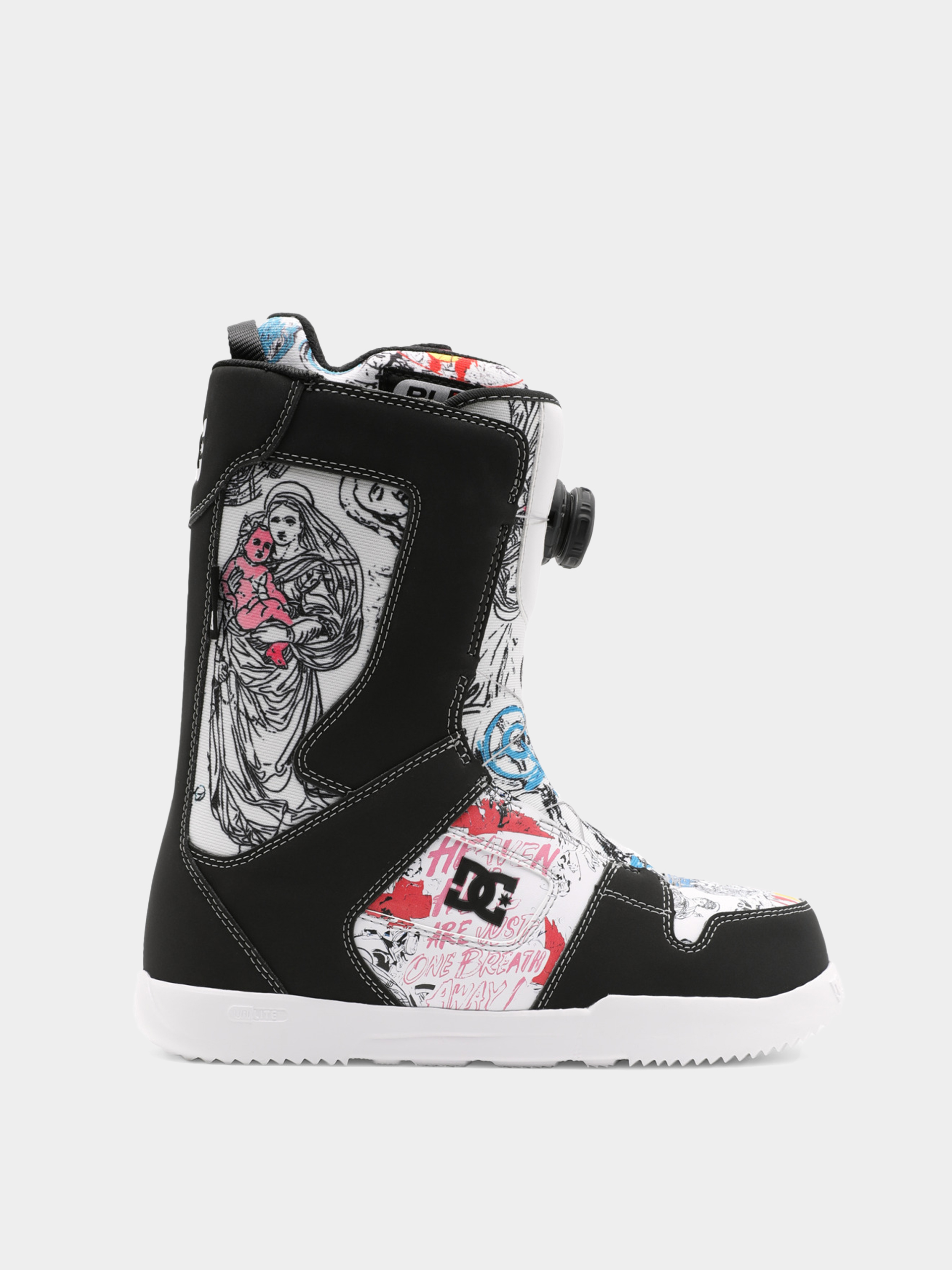 Mens DC Aw Phase Boa Snowboard boots (white/black print)