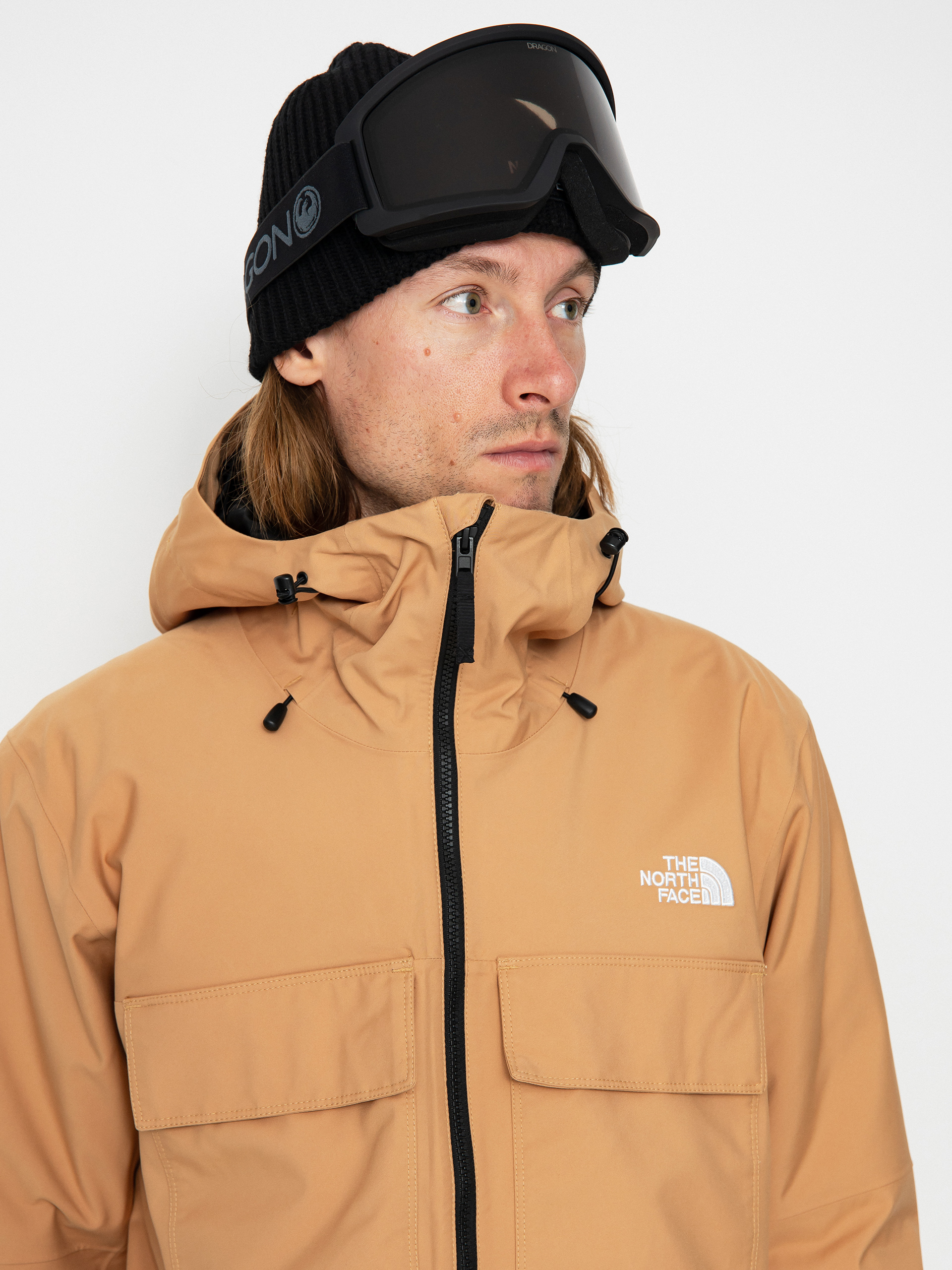 Mens The North Face Fourbarrel Triclimate Snowboard jacket (almond butter/tnf black)