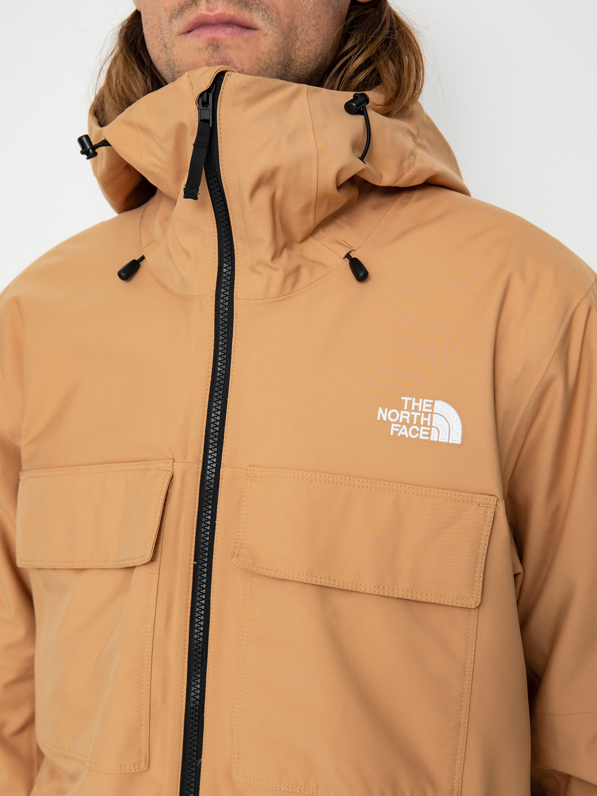 Mens The North Face Fourbarrel Triclimate Snowboard jacket (almond butter/tnf black)
