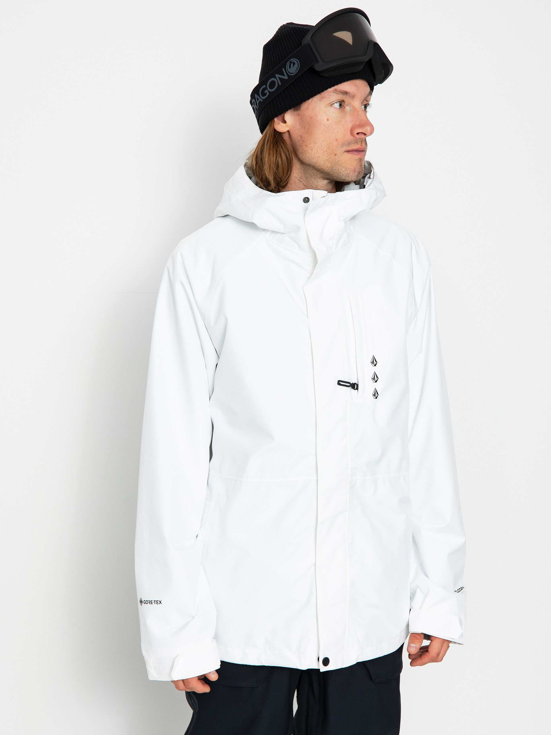 Mens Volcom Dua Gore Tex Snowboard jacket white