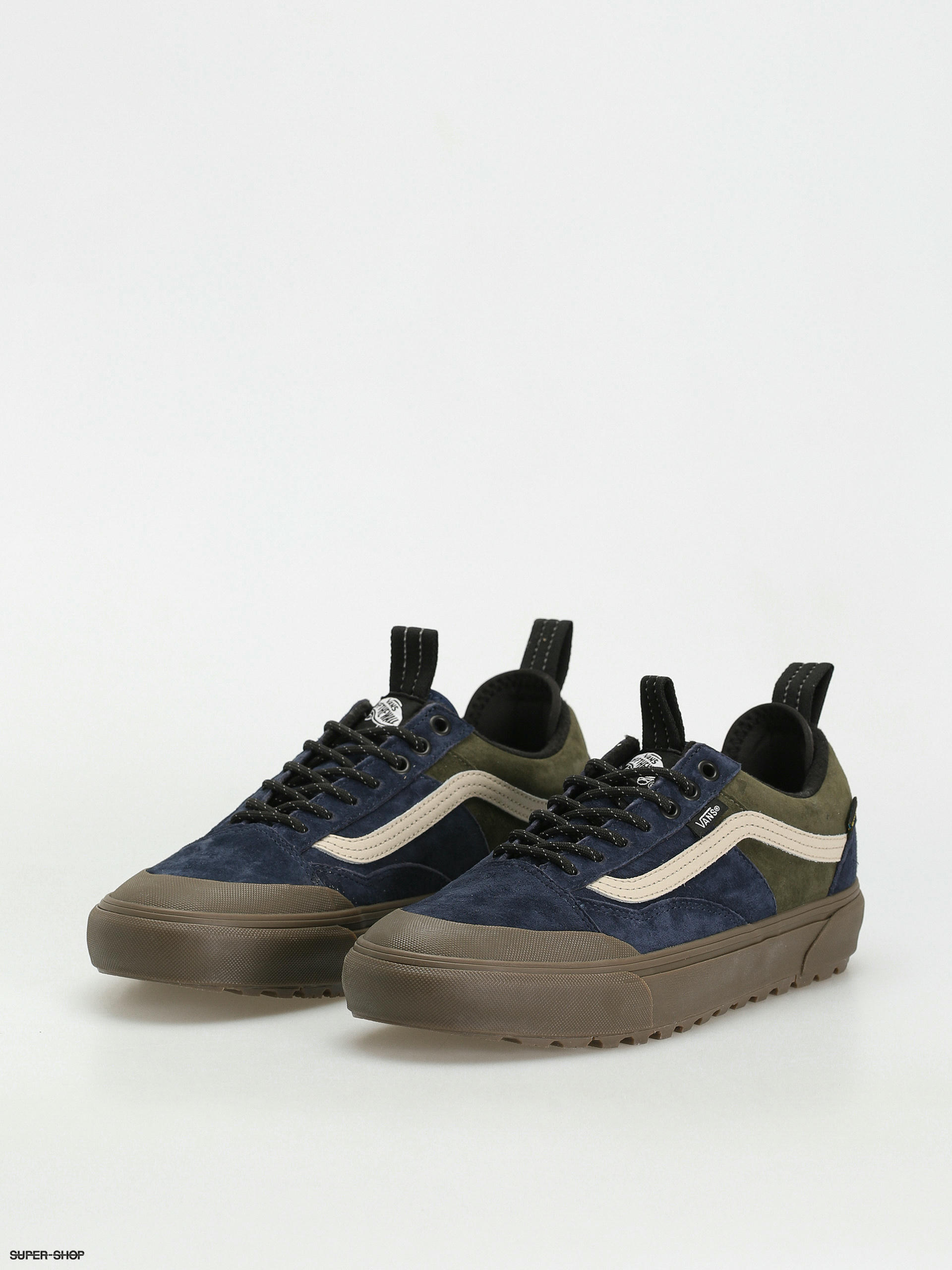 Vans old skool suede and sales gum kahki trainers