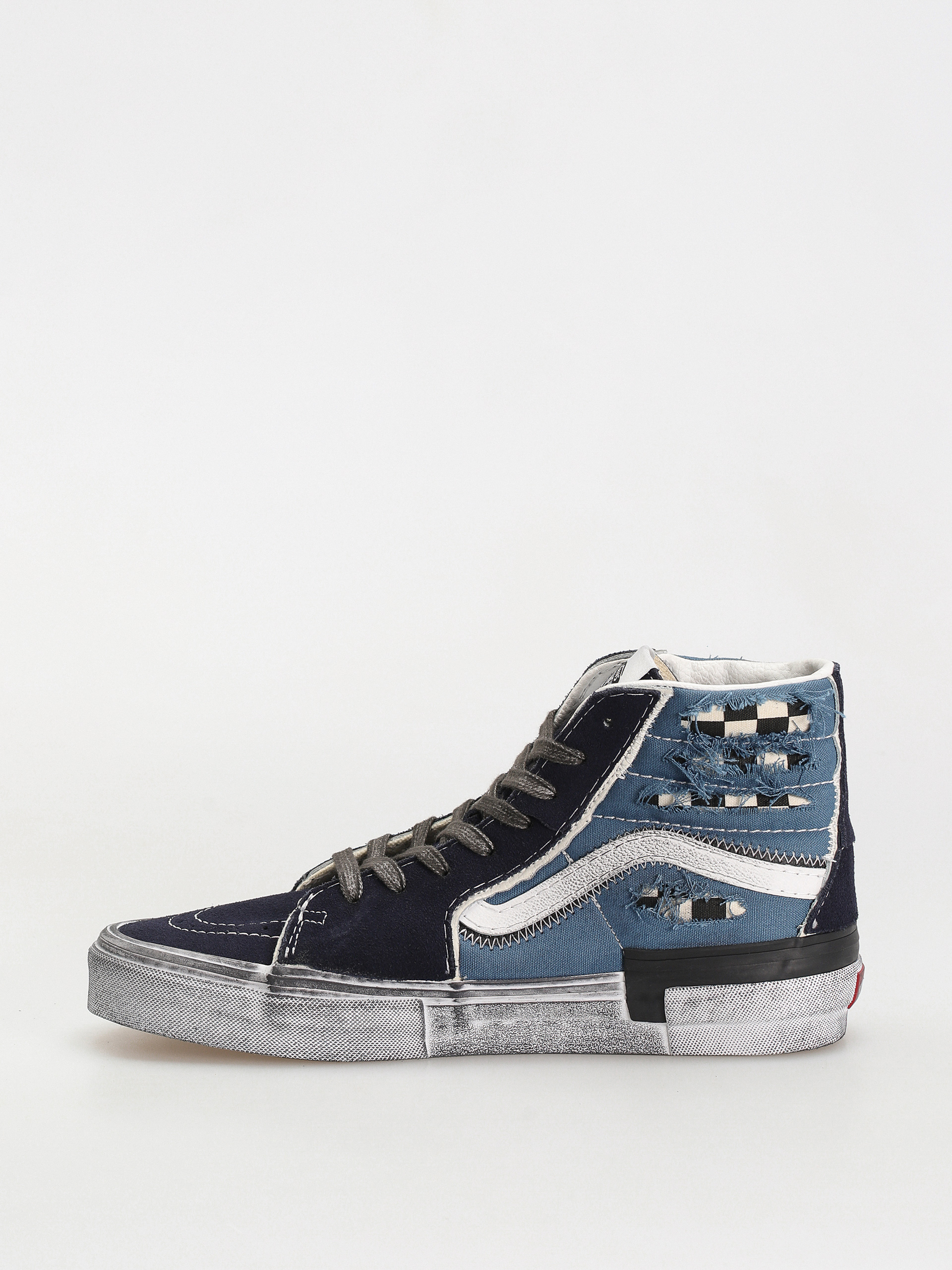 Vans Sk8 Hi Reconstruct Shoes (stressed check navy/stv navy)