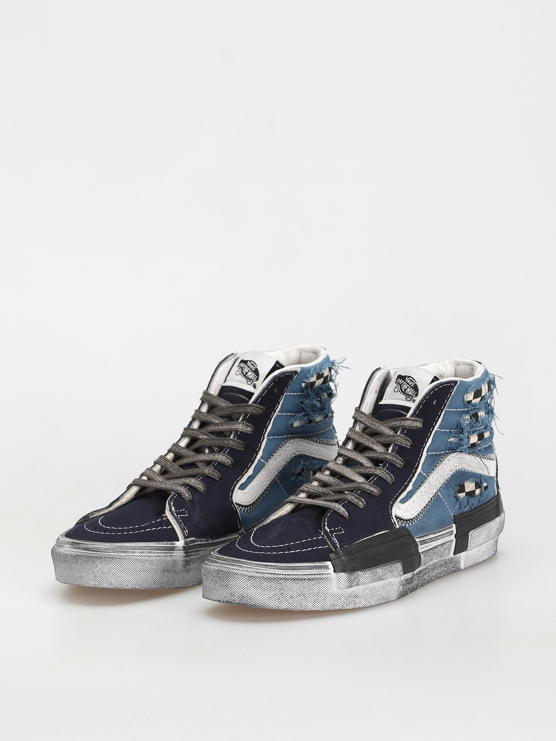 Vans Sk8 Hi Reconstruct Shoes (stressed check navy/stv navy)
