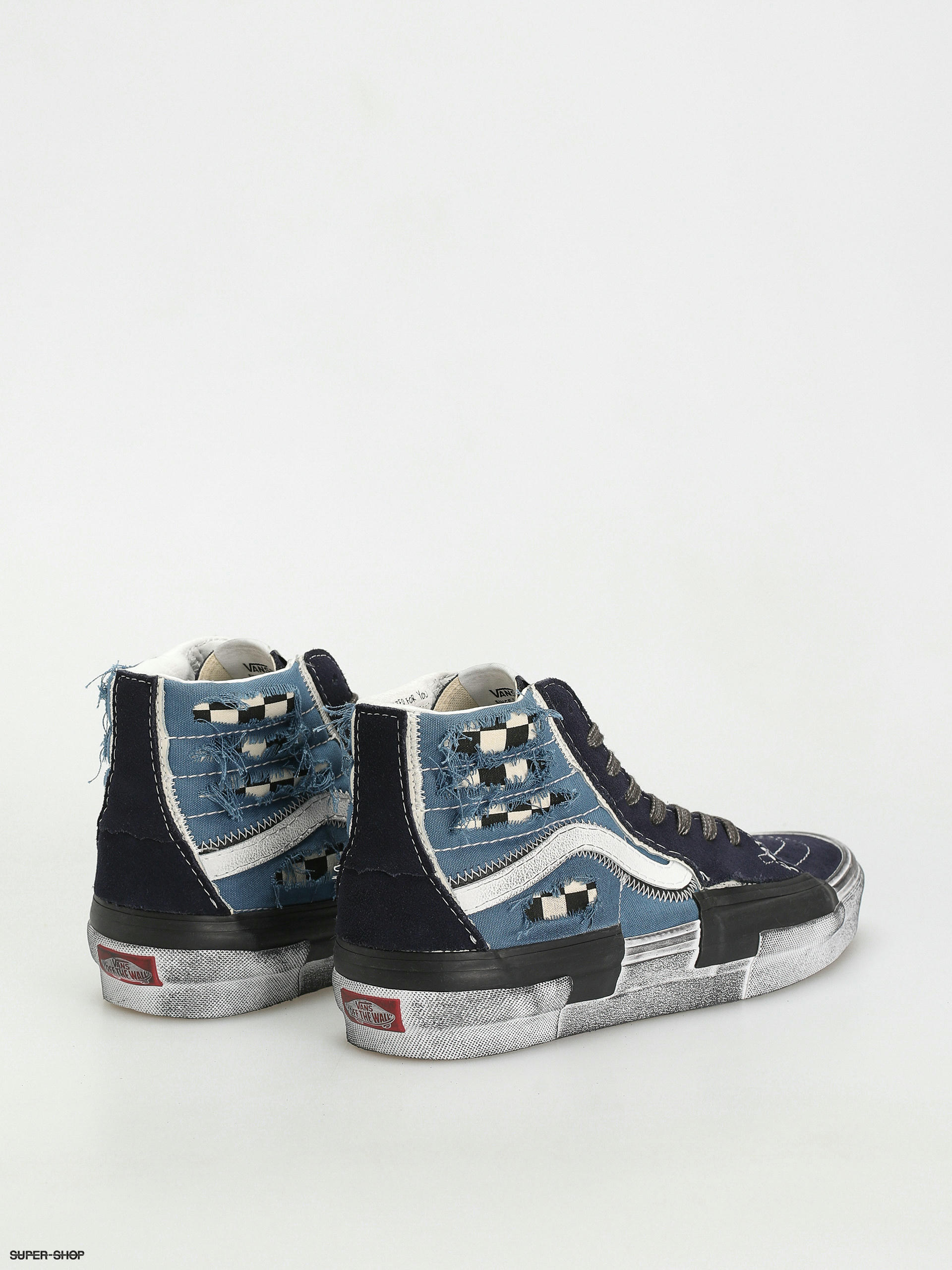 Vans Sk8 Hi Reconstruct Shoes (stressed check navy/stv navy)