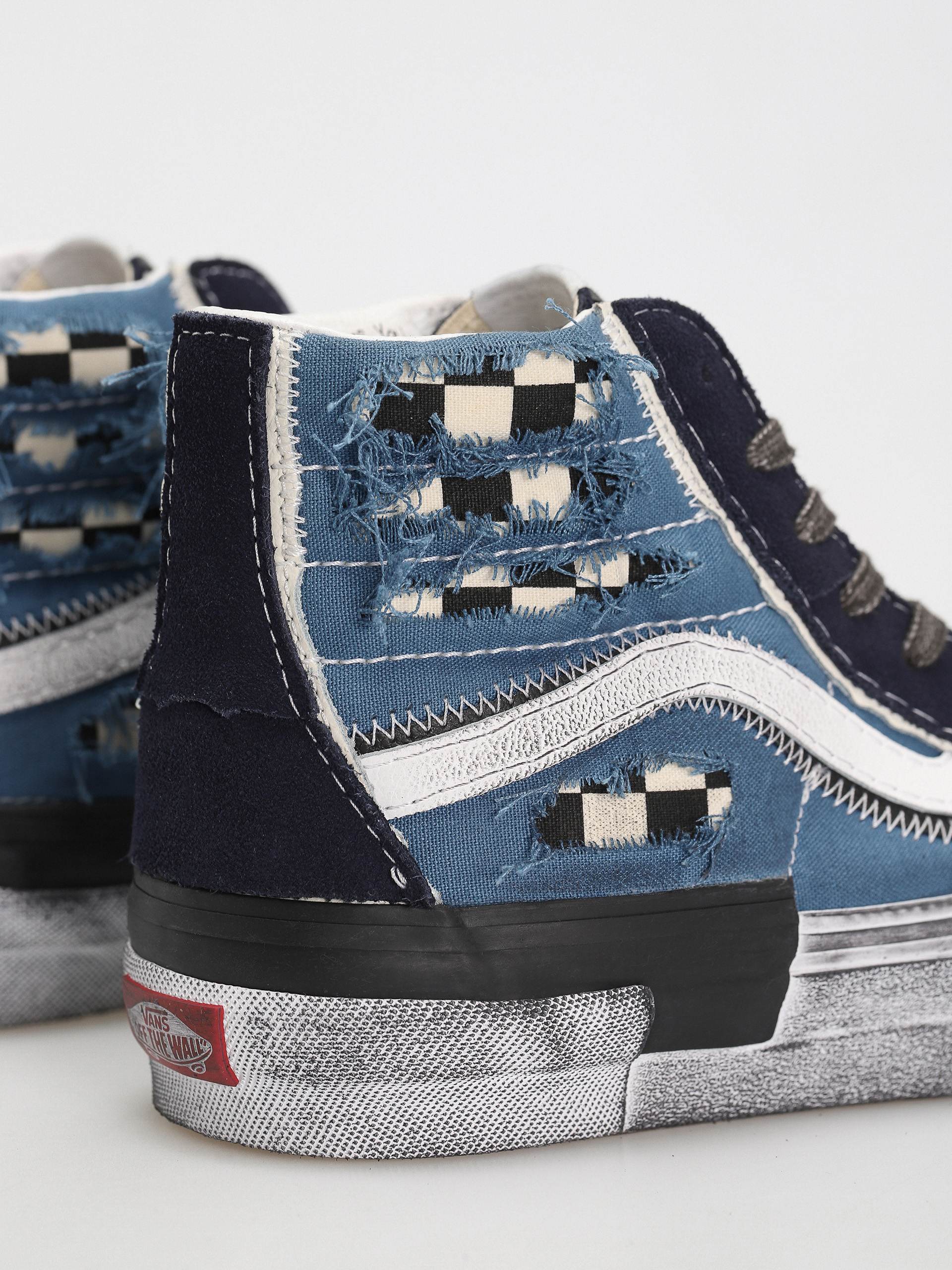 Vans Sk8 Hi Reconstruct Shoes (stressed check navy/stv navy)