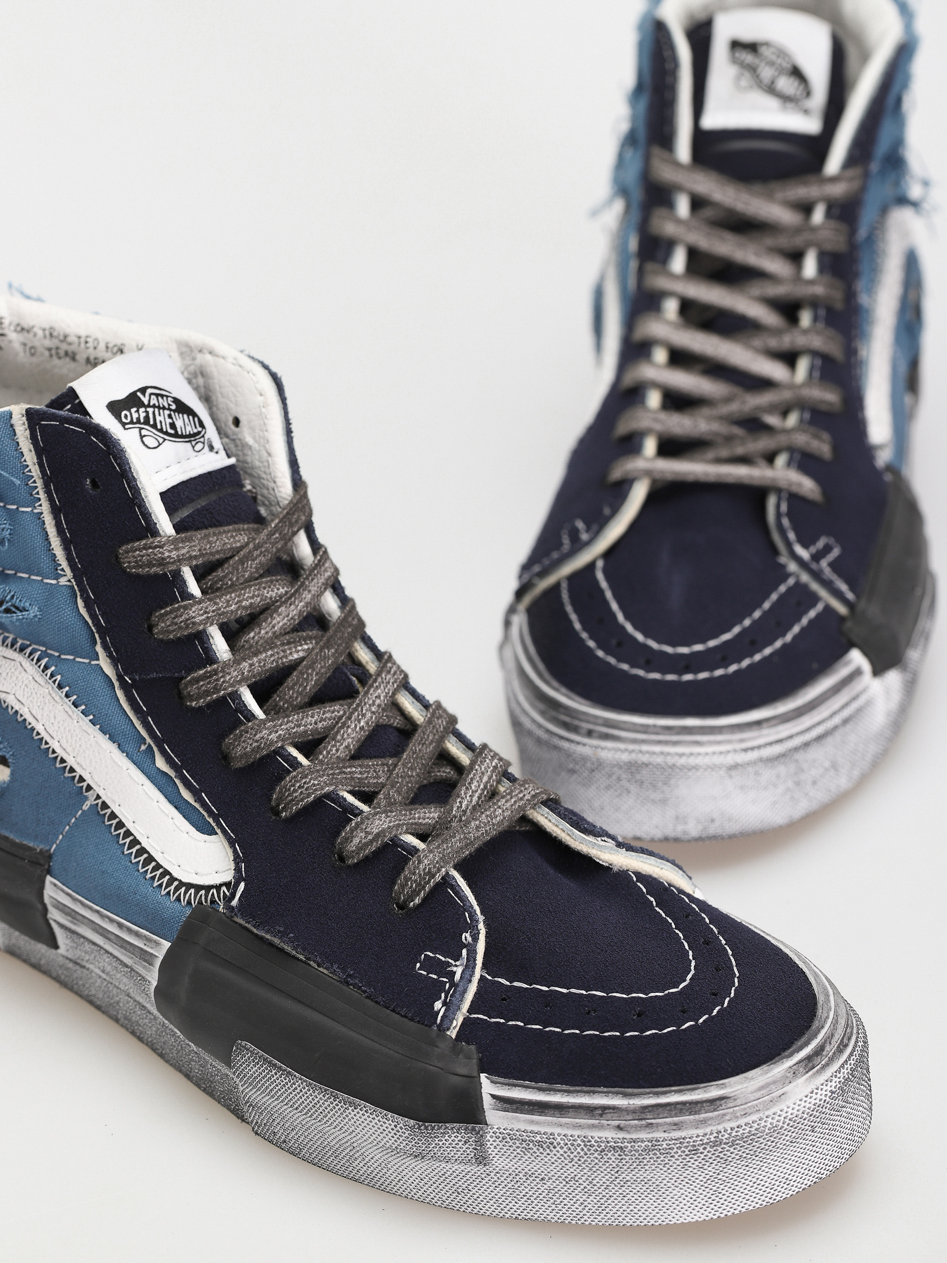Vans Sk8 Hi Reconstruct Shoes (stressed check navy/stv navy)