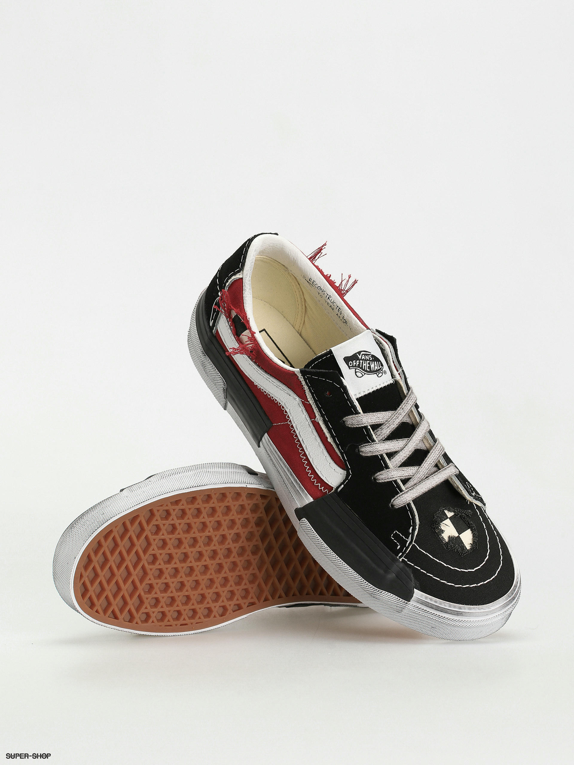 Black and clearance red vans shoes