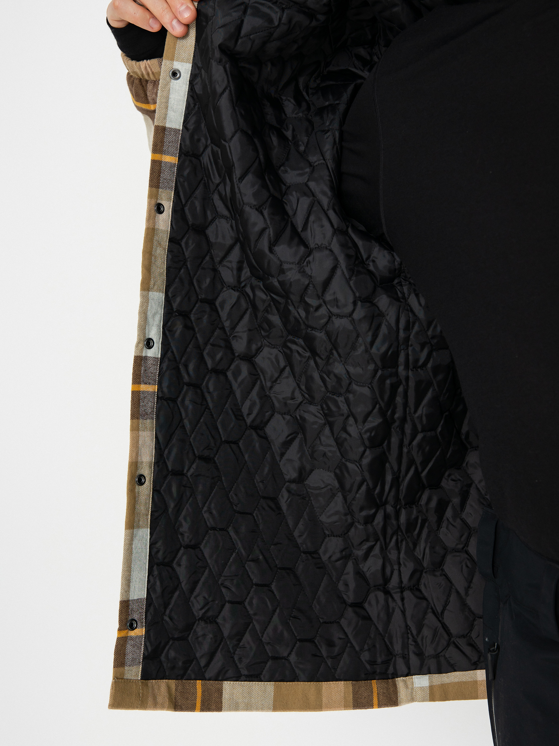 Mens Volcom Ins Riding Flannel Snowboard jacket (khakiest)