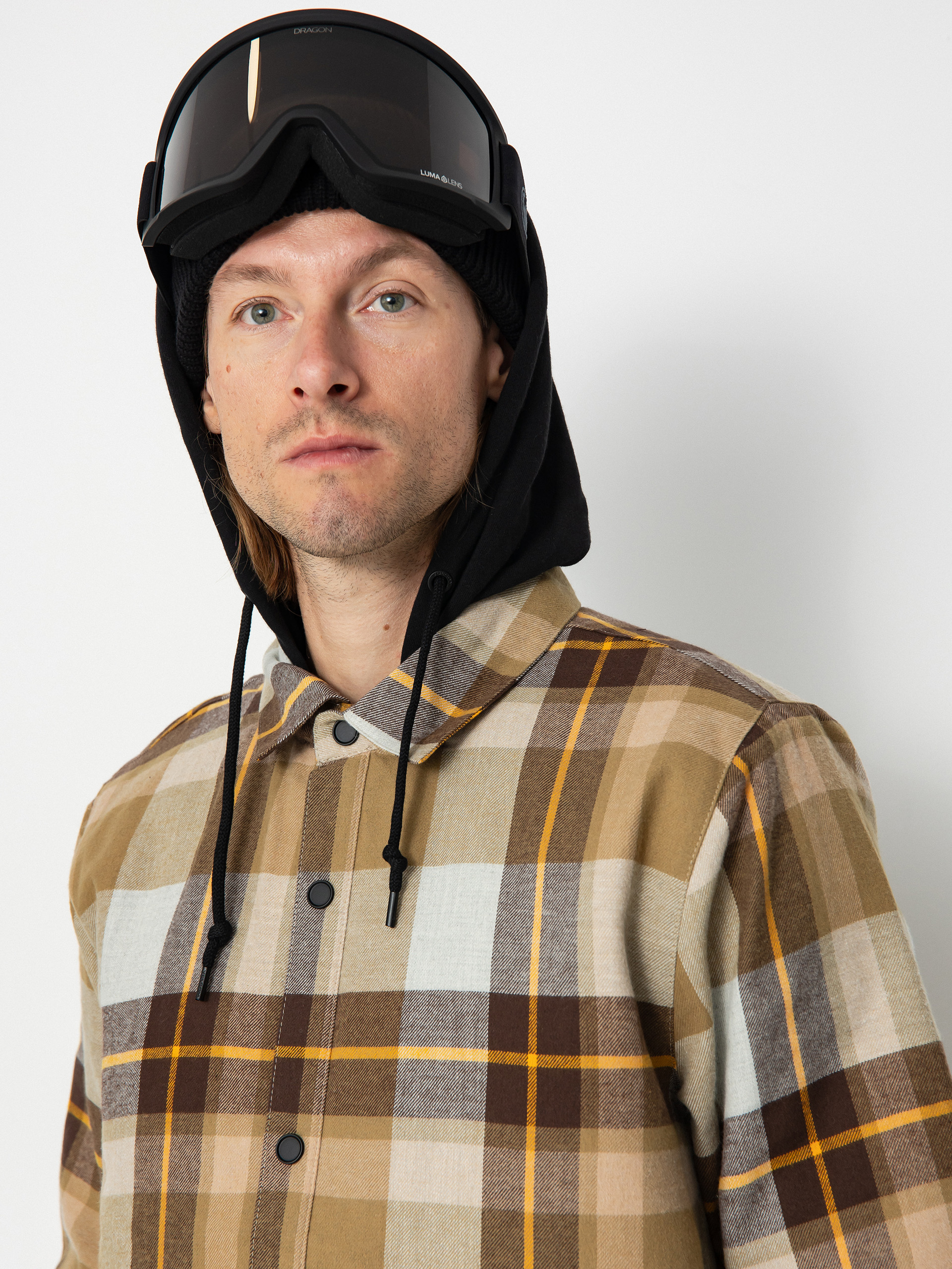 Mens Volcom Ins Riding Flannel Snowboard jacket (khakiest)