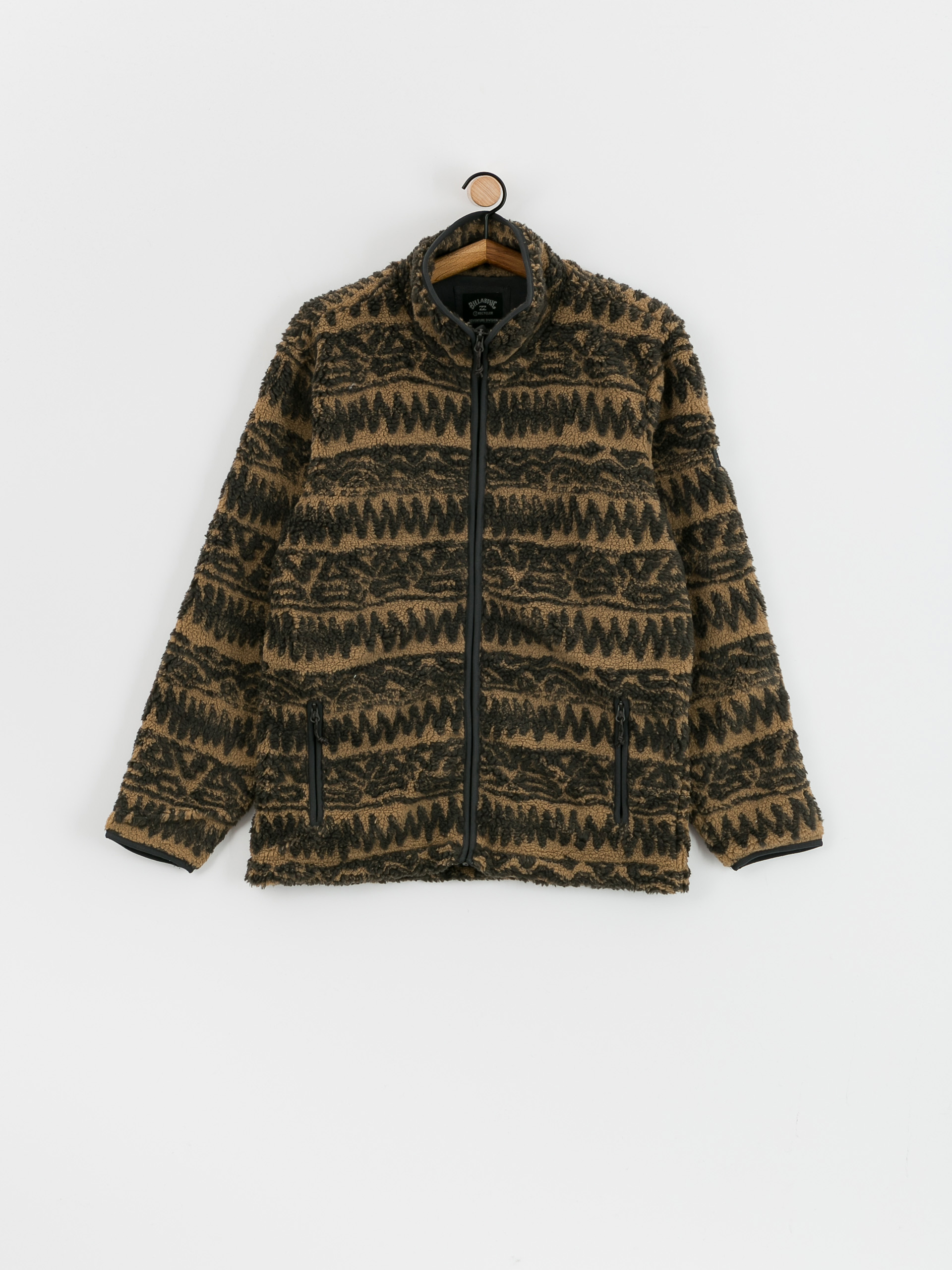 Mens Billabong Boundary Switchback Zip Fleece (gravel)