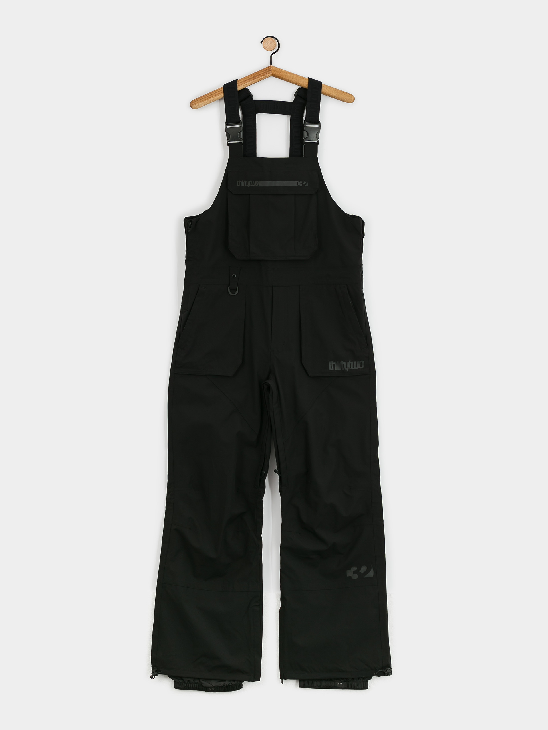 Mens ThirtyTwo Basement Bib Snowboard pants (black)
