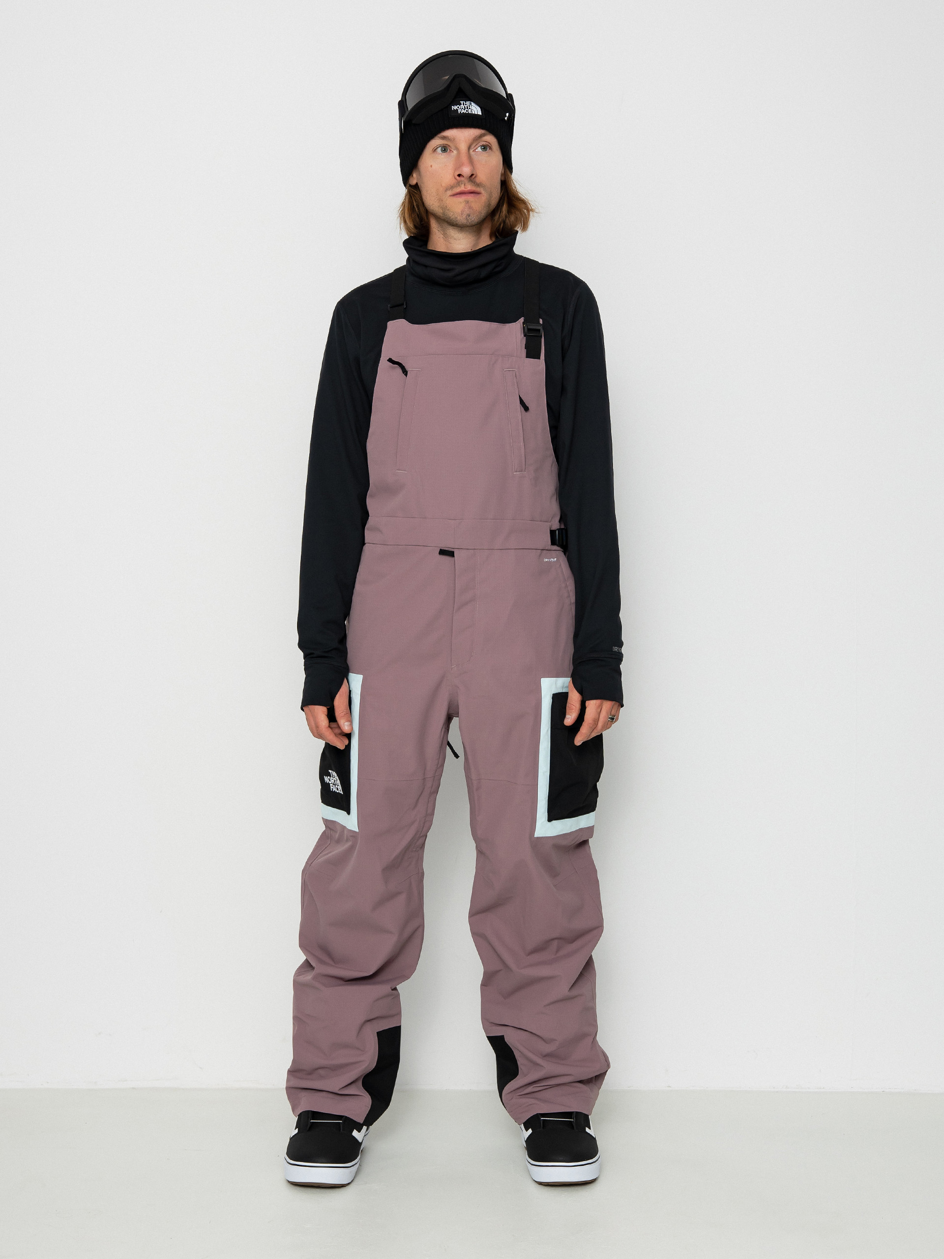 The North Face Dragline Bib Snowboard pants violet (fawn grey)