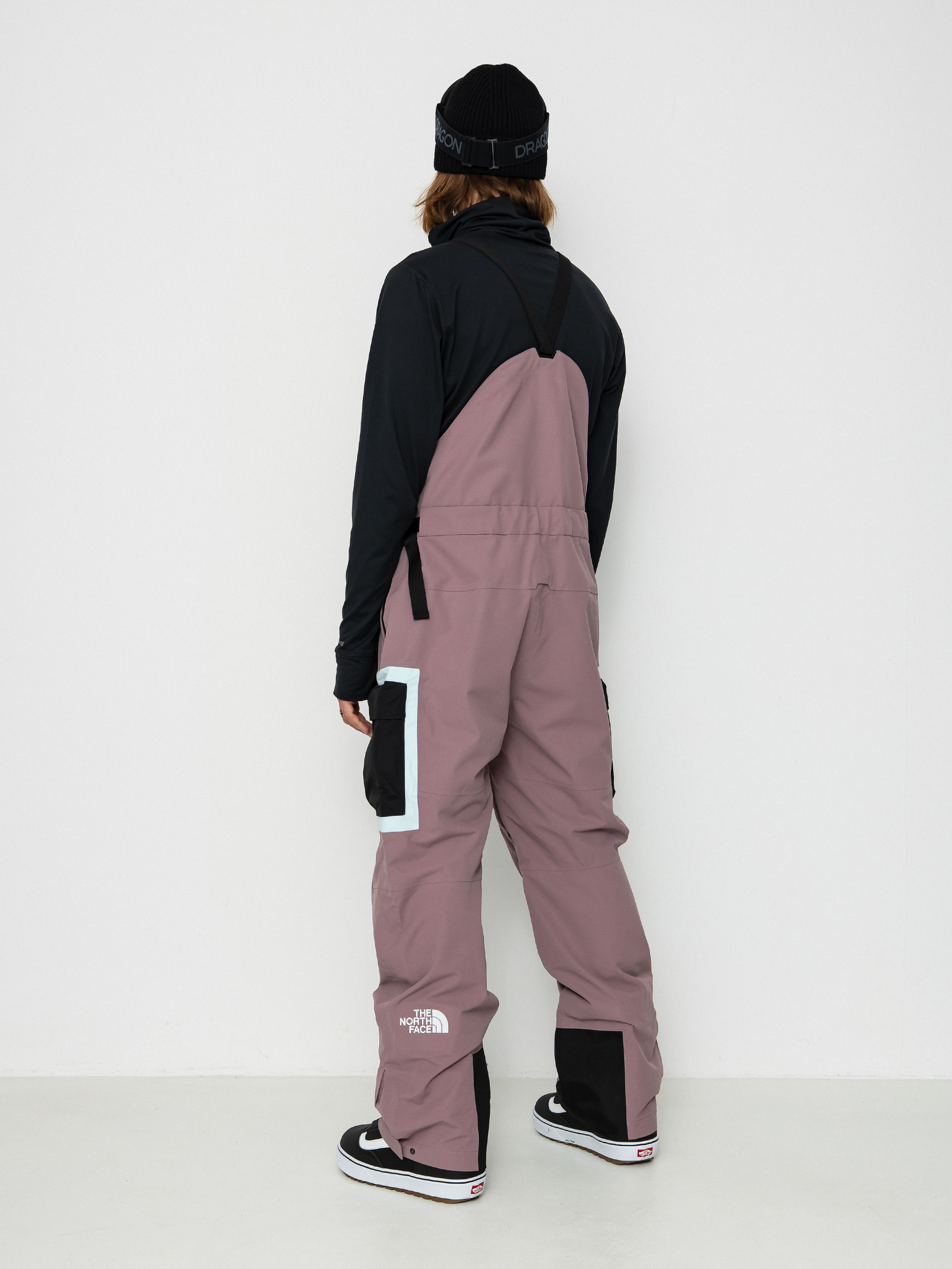 Mens The North Face Dragline Bib Snowboard pants (fawn grey)