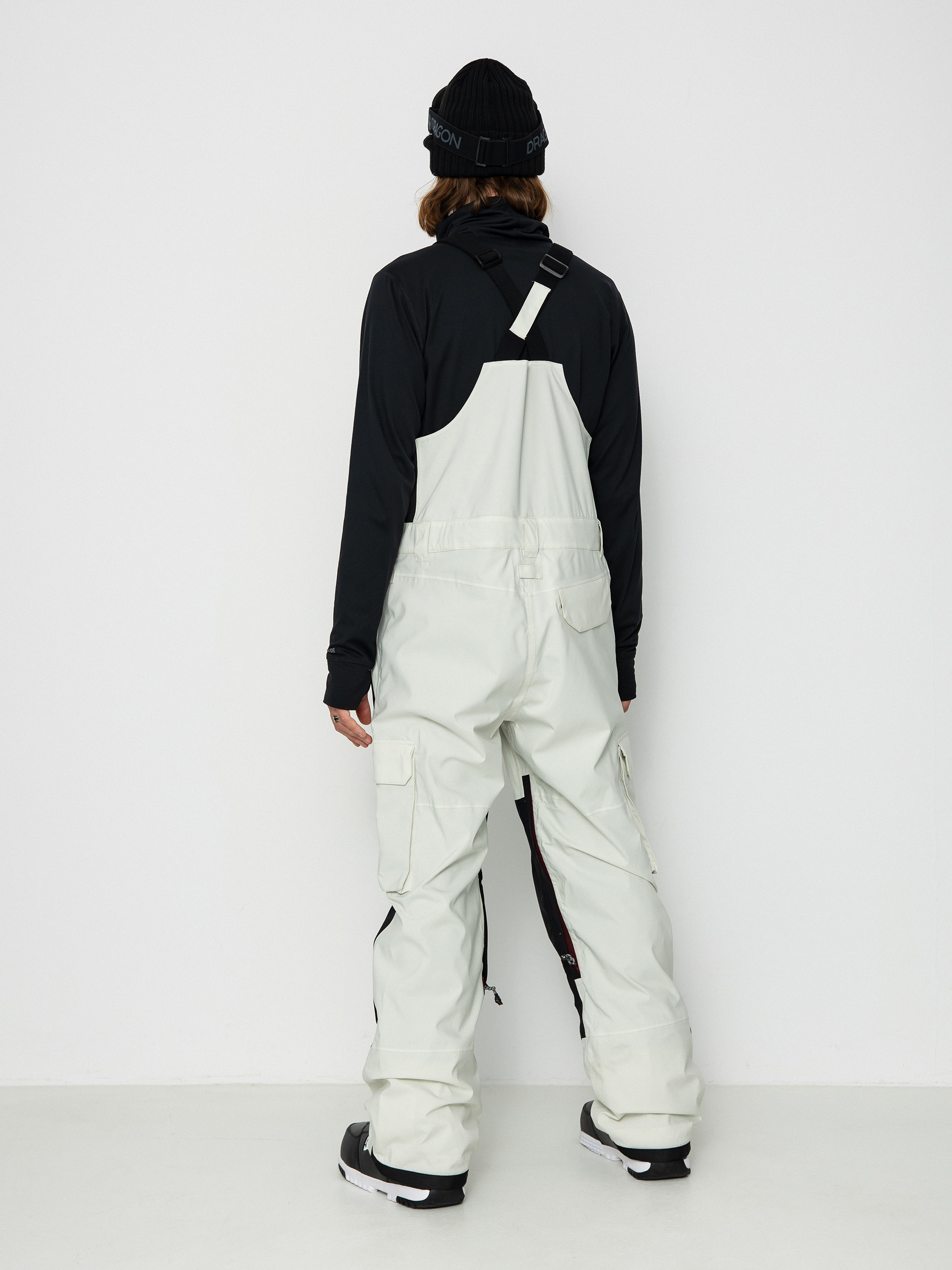 Mens DC Brigade 45K Bib Snowboard pants (silver birch)