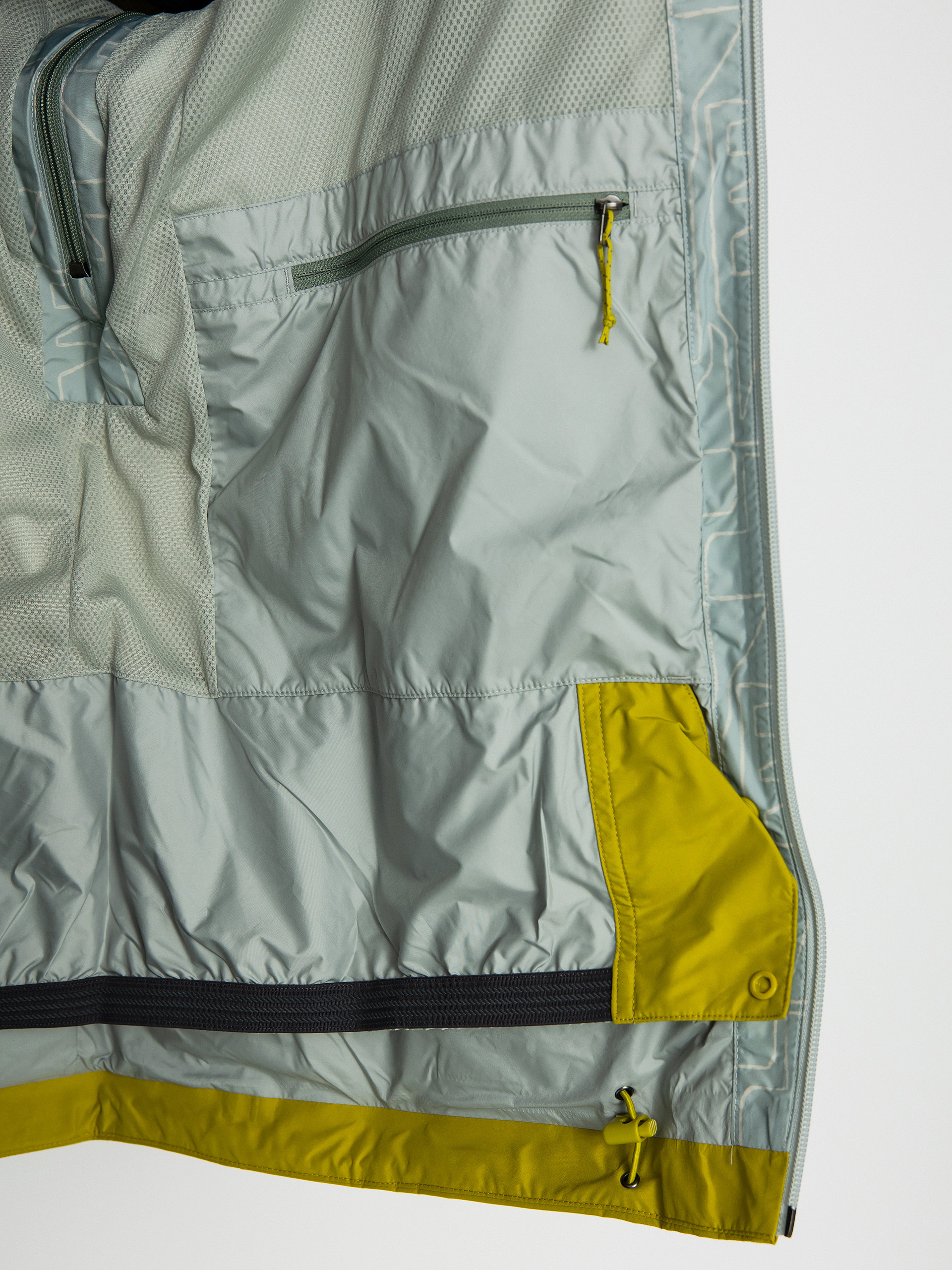 Mens Patagonia Powder Town Snowboard jacket (passage/sleet green)