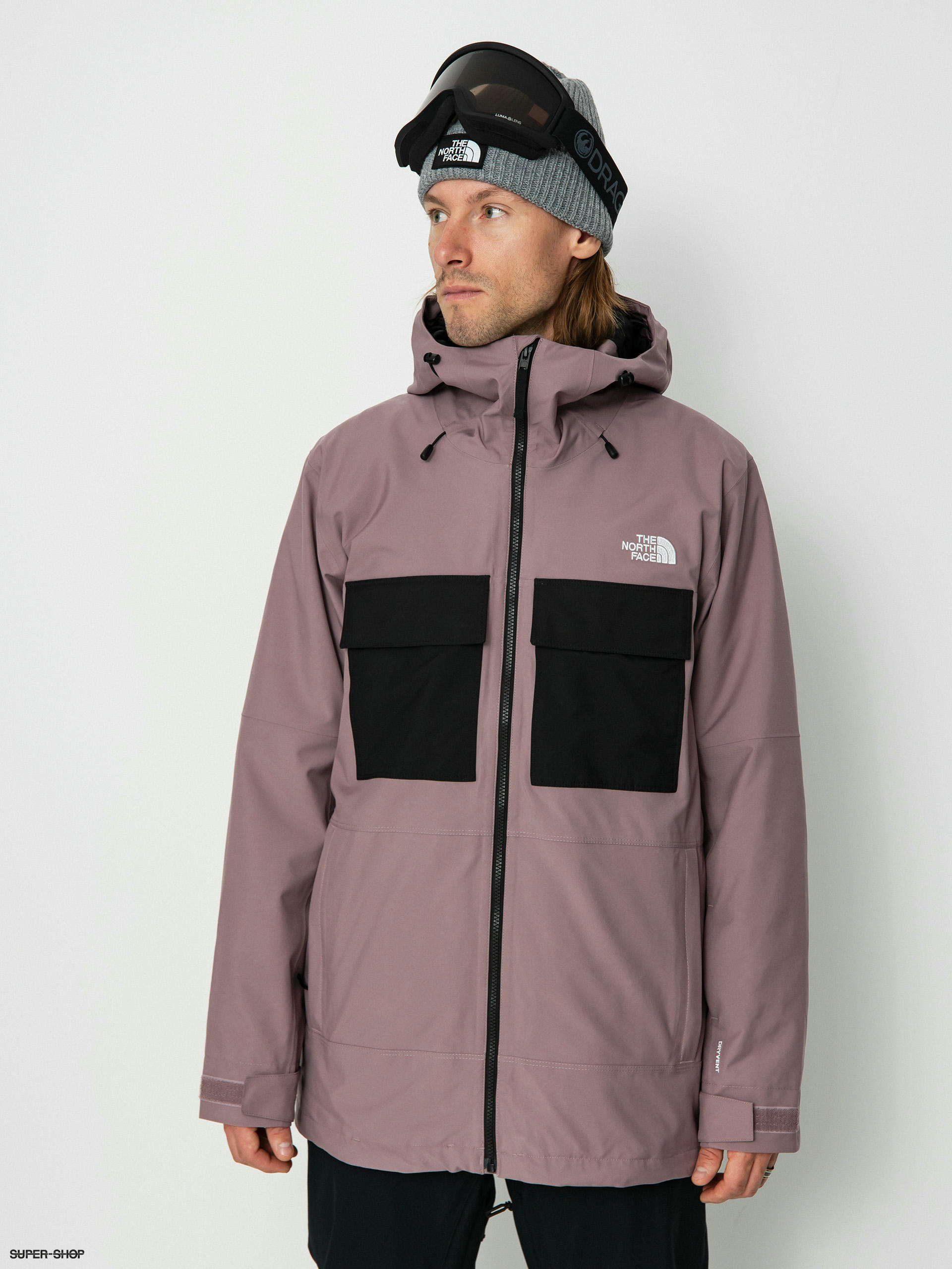 North face blue on sale and gray jacket