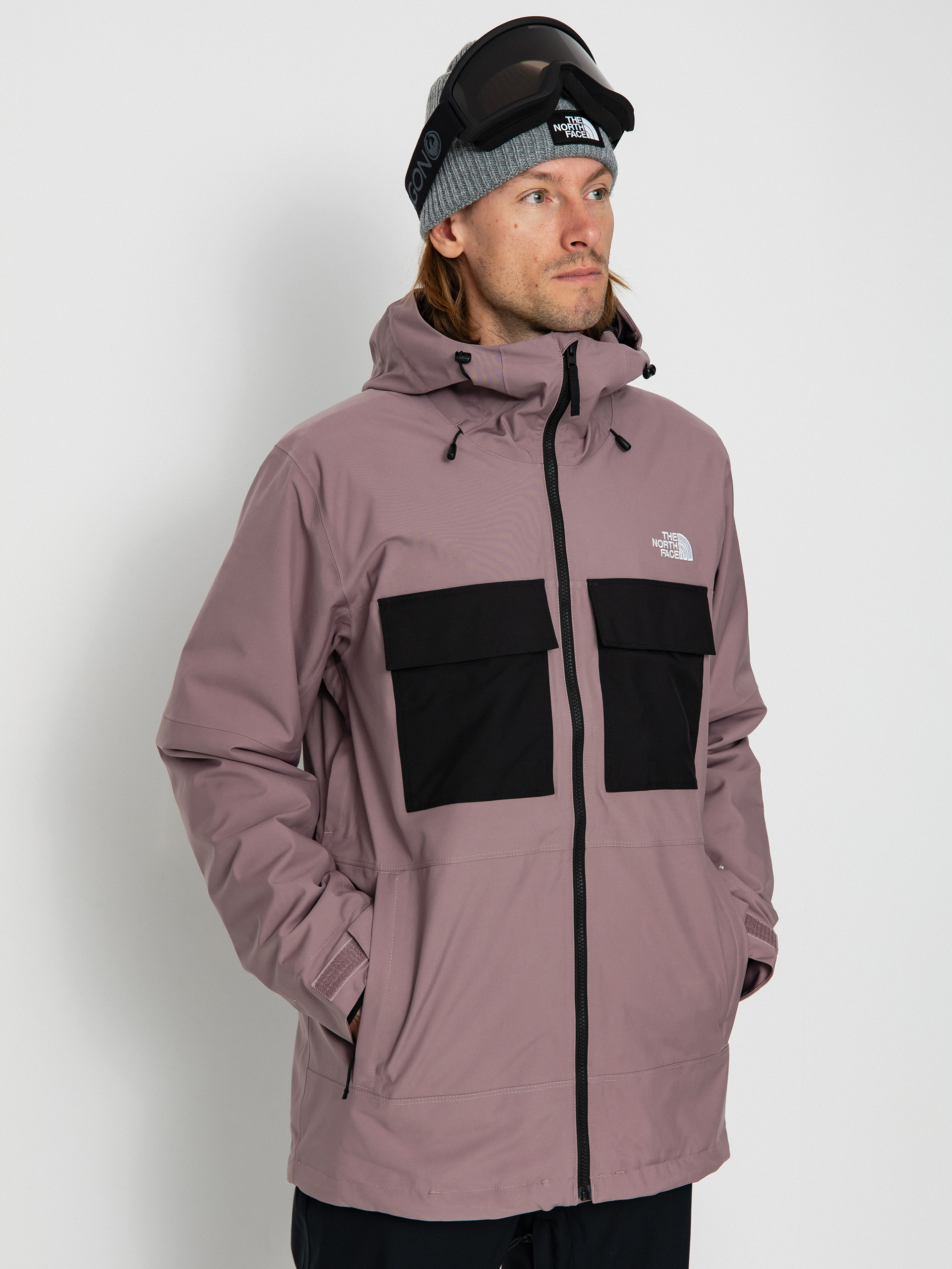 Mens The North Face Fourbarrel Triclimate Snowboard jacket (fawn grey/icecap blue)