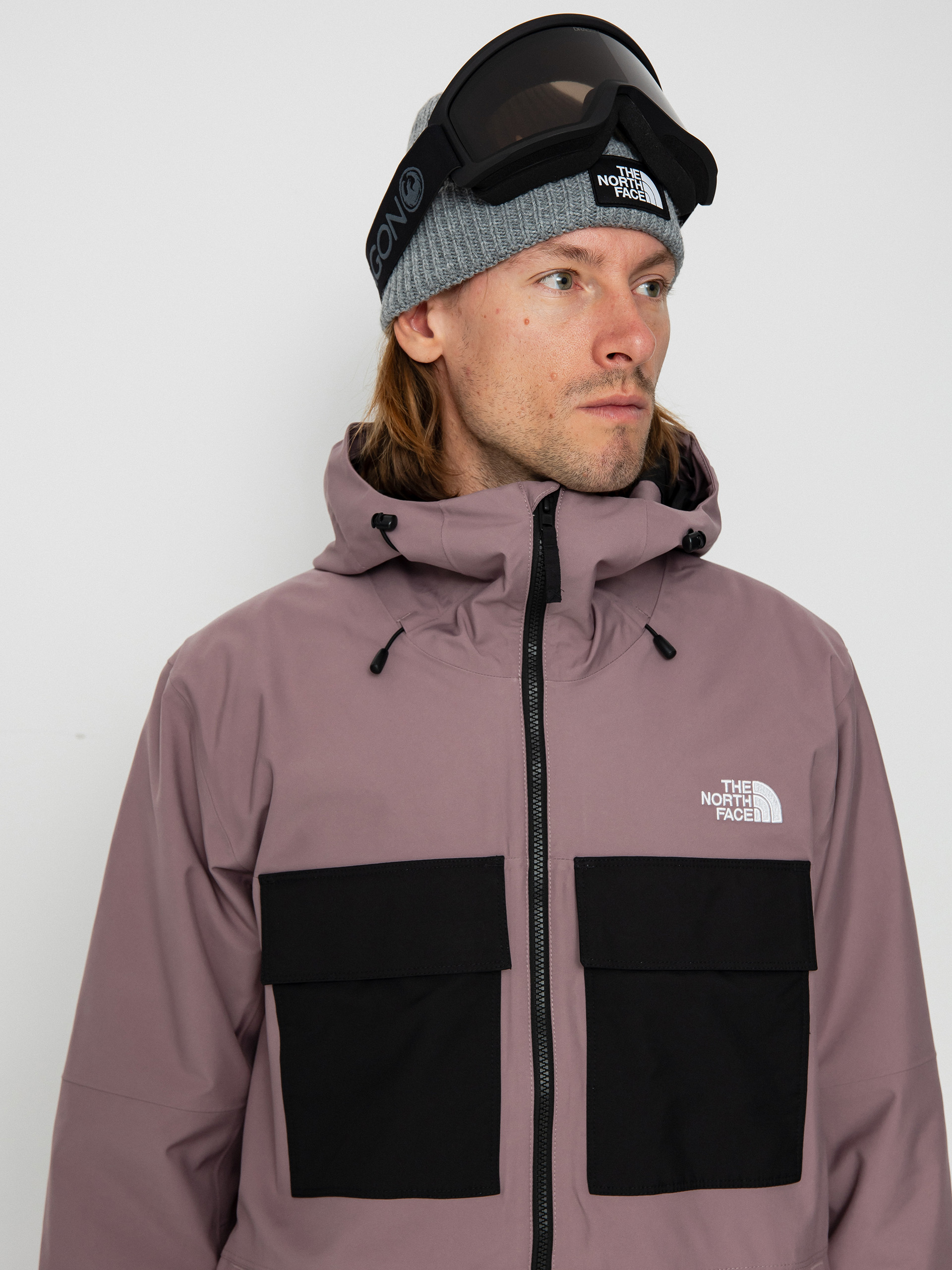 Mens The North Face Fourbarrel Triclimate Snowboard jacket (fawn grey/icecap blue)