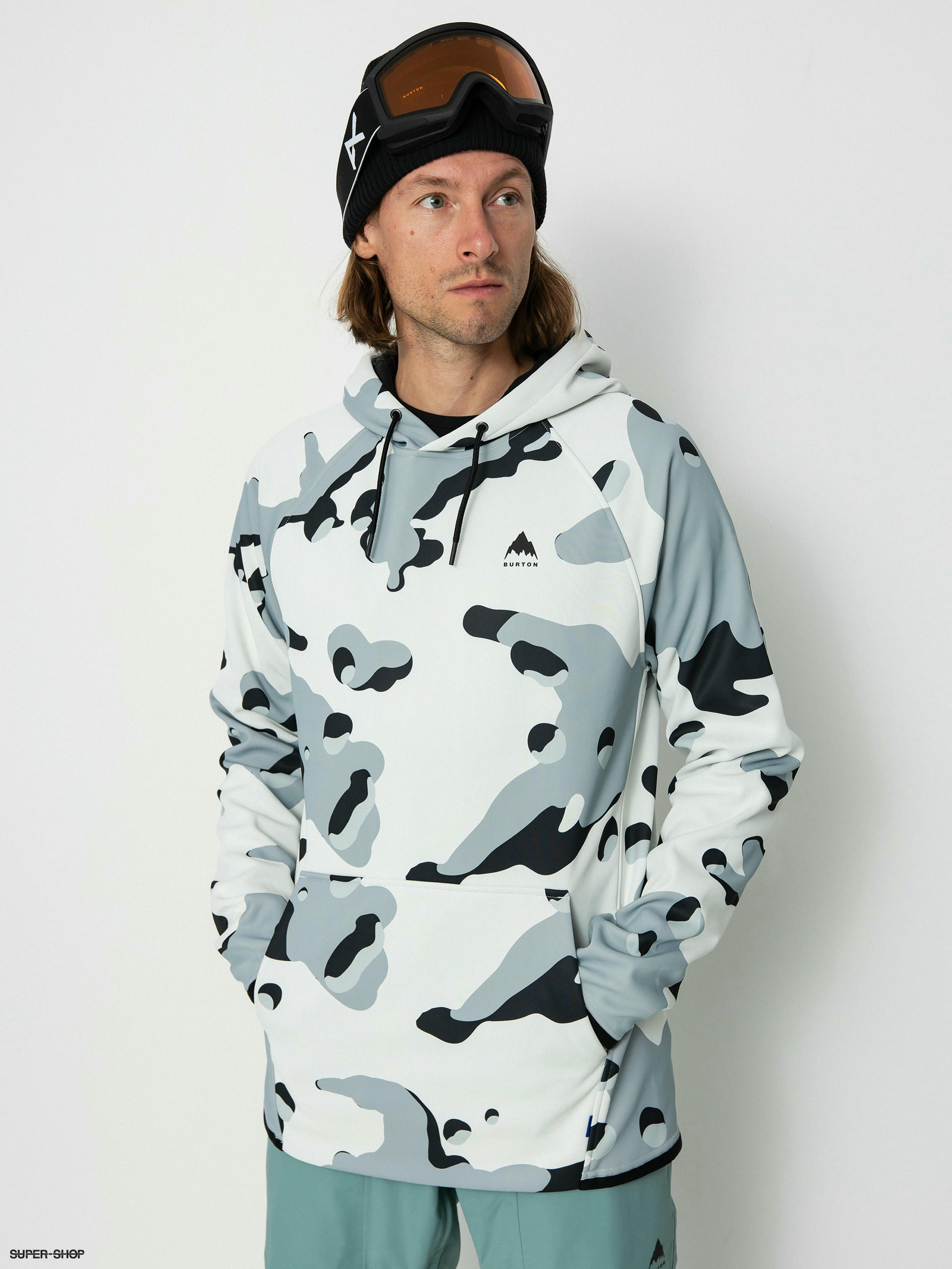 Burton Crown Weatherproof HD Hoodie stout white cookie camo