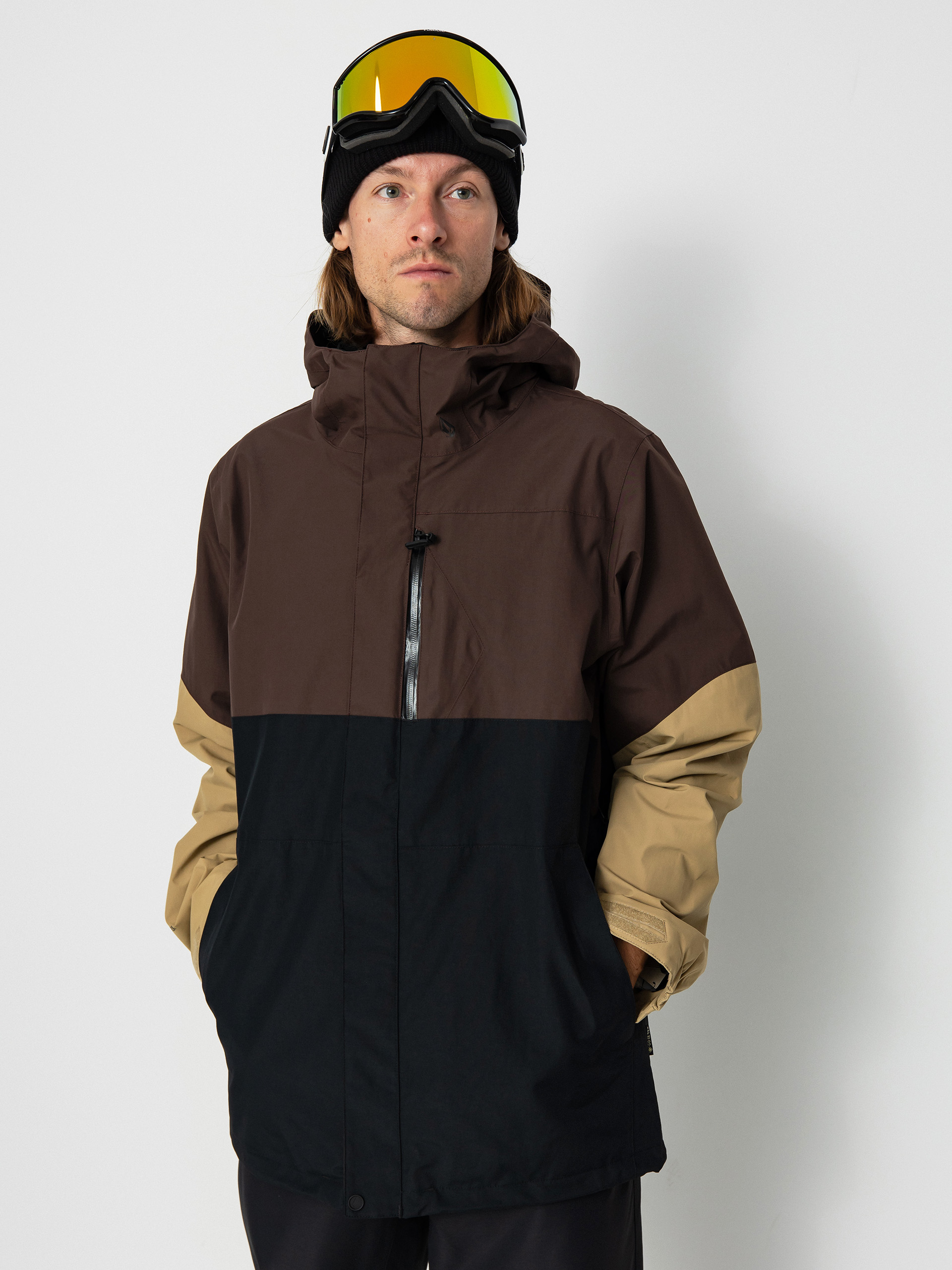 Mens Volcom L Gore Tex Snowboard jacket (brown)
